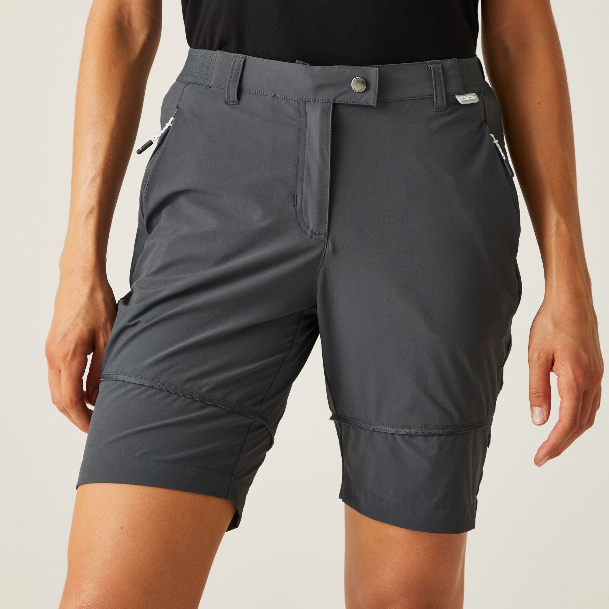 Women's Mountain Zip Off Walking Trousers | Seal Grey