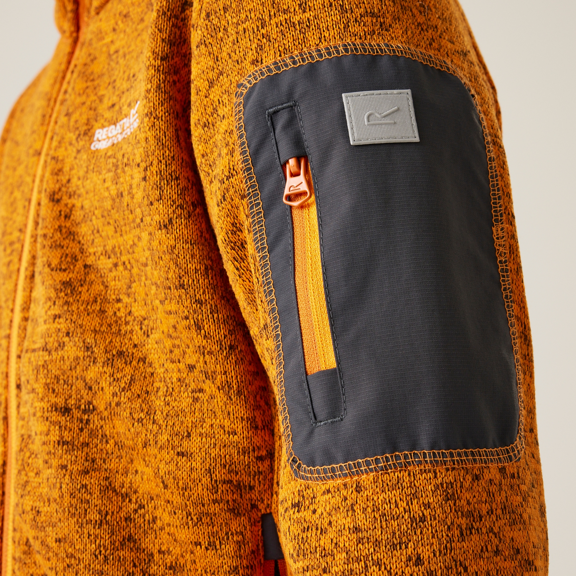 Kids' Newhill Full Zip Fleece | Bright Marigold Glacier