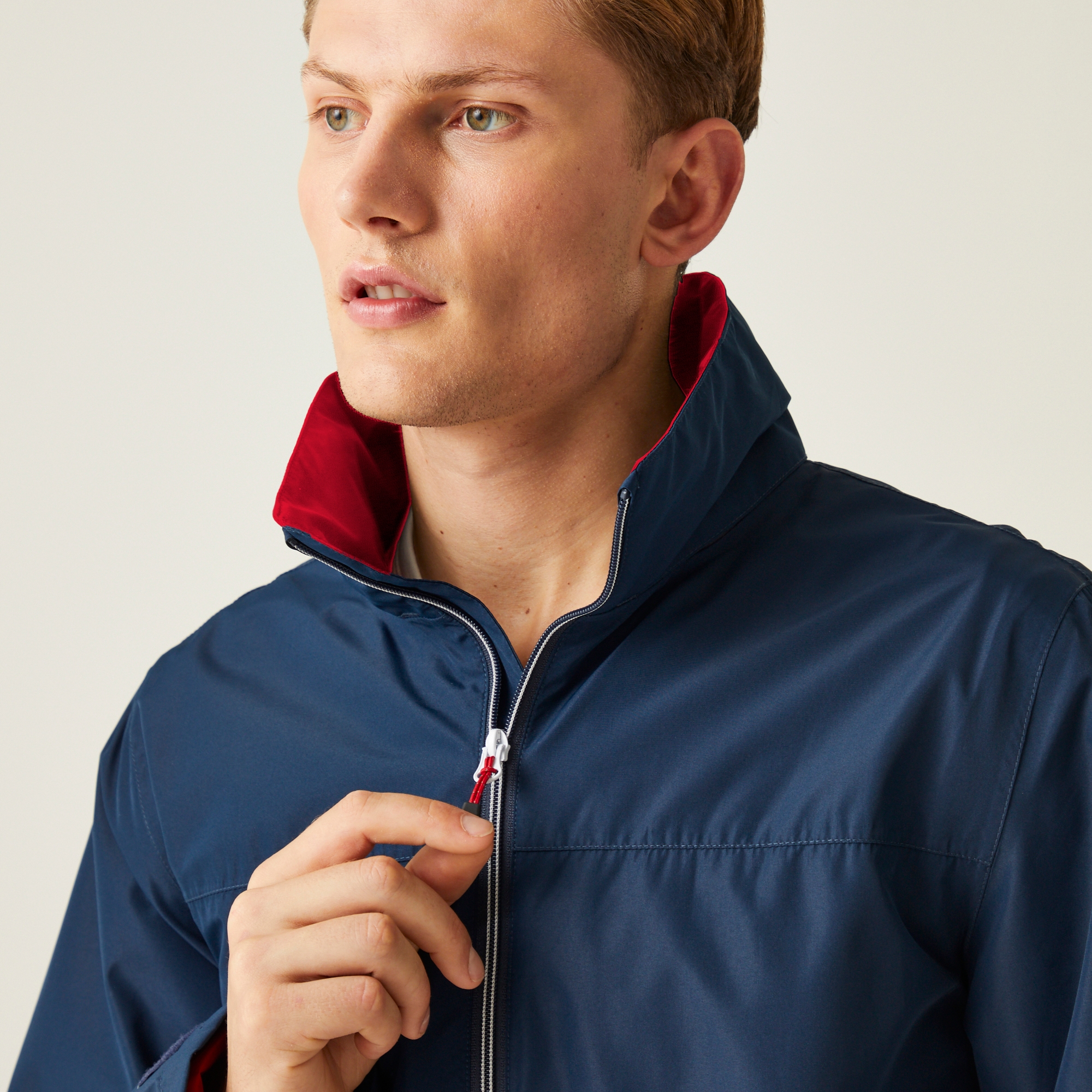 Men's Ascender Waterproof Shell Jacket | Navy Classic Red