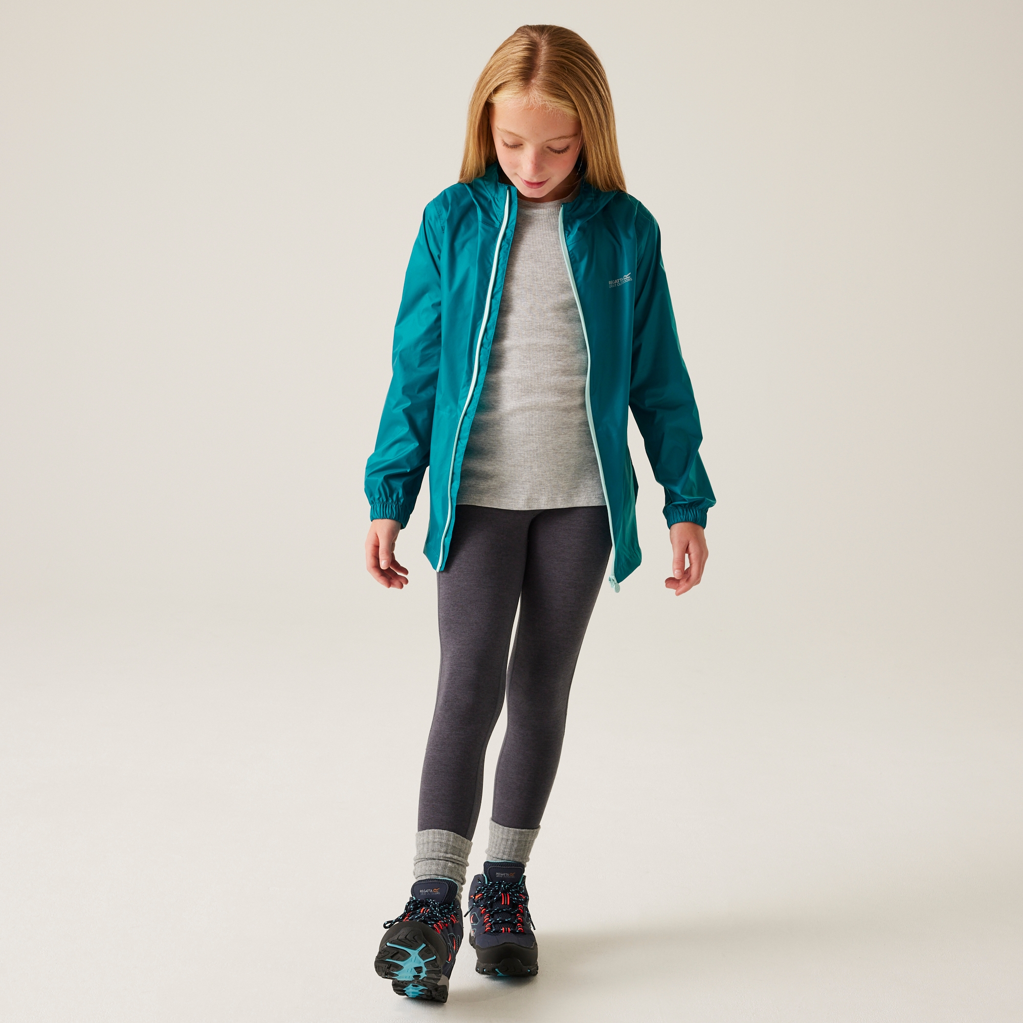 Kids' Pack It Waterproof Packaway Jacket | Exotic Plume Icy Morn