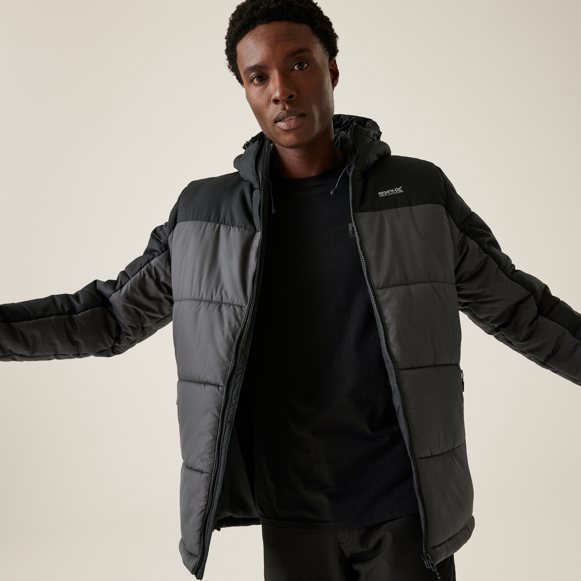 Men's Nevado VII Insulated Padded Jacket | Black Dark Grey