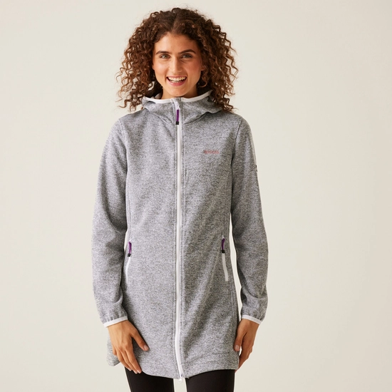 Women's Bloomfield Longline Fleece | Seal Grey Lilac Hint