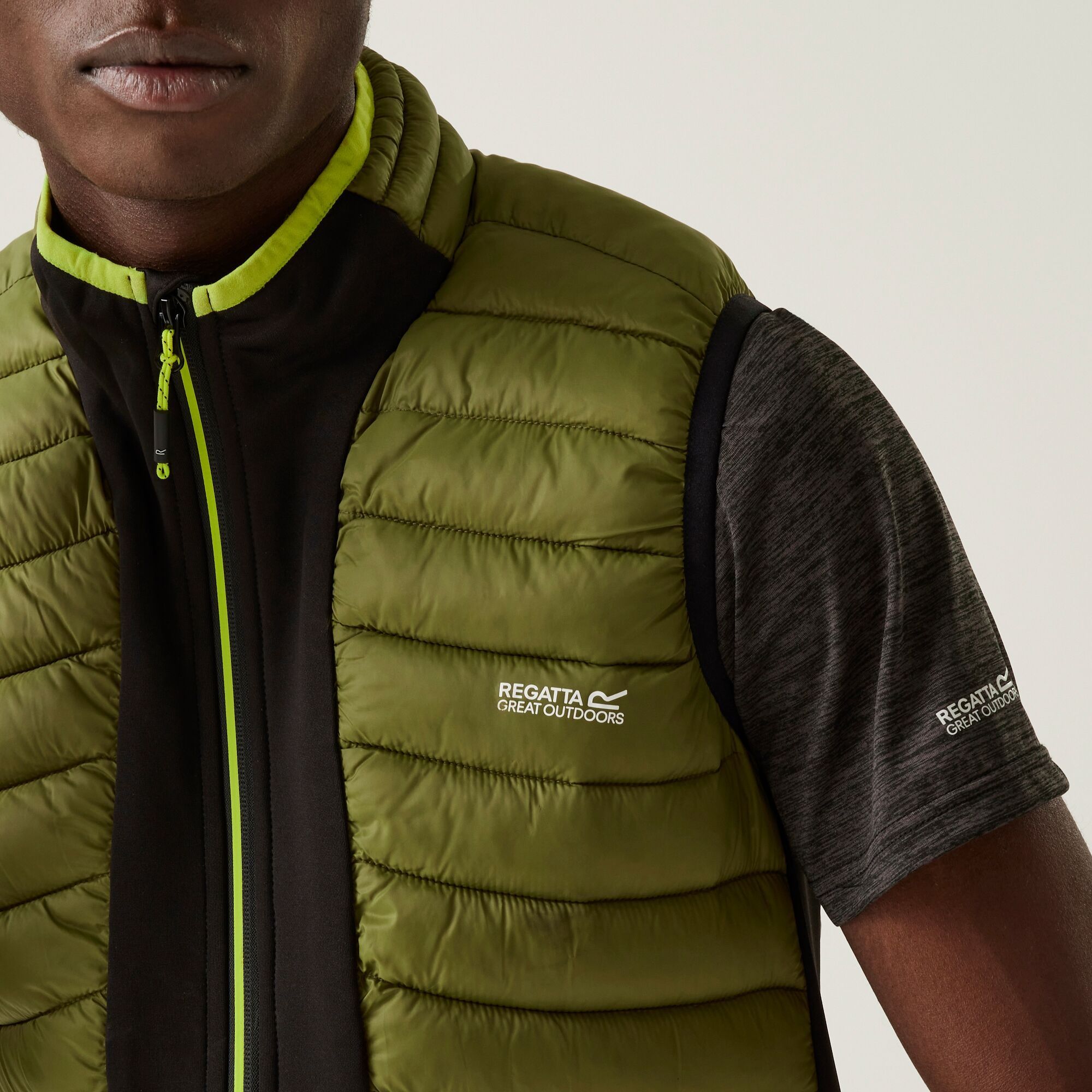 Men's Leedre Hybrid Gilet | Nephrite Green Black