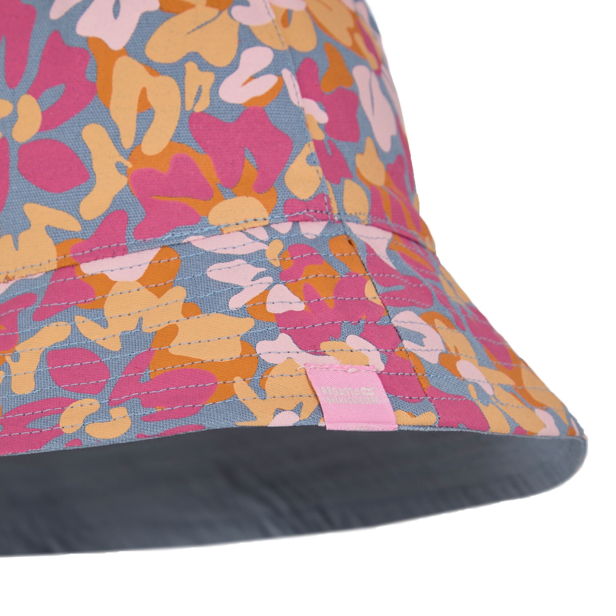 Women's Reversible Bucket Hat | Summer Floral Print Chambray Blue