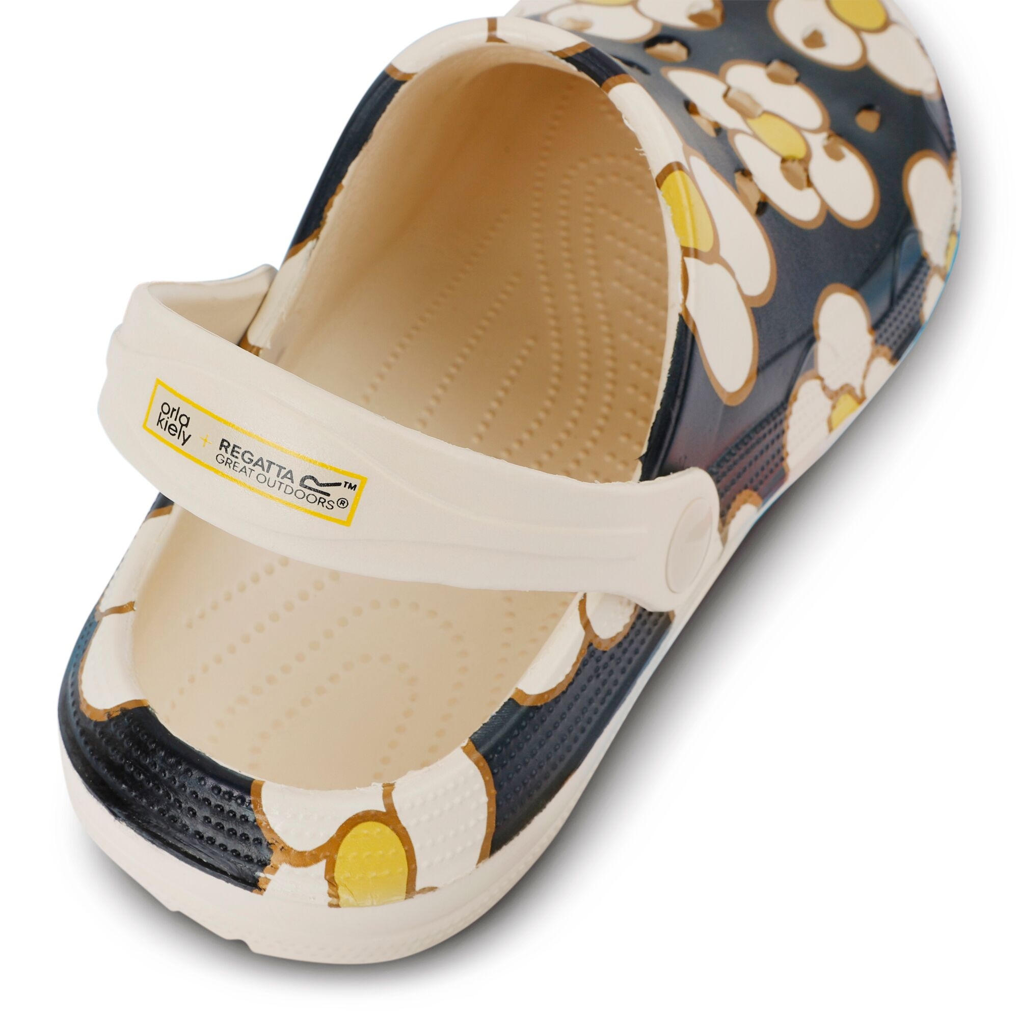 Orla Kiely Clog Sandals | Spinning Flower Black