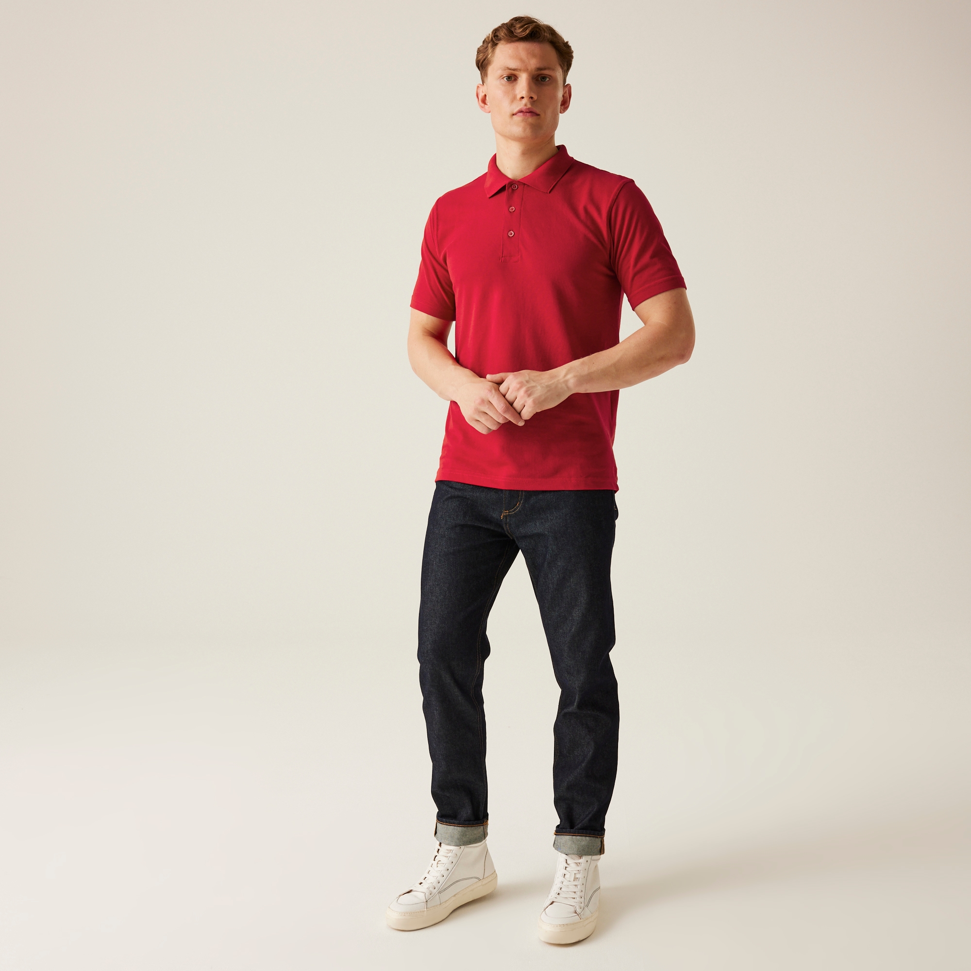 Men's 65/35 SS Polo Top | Classic Red