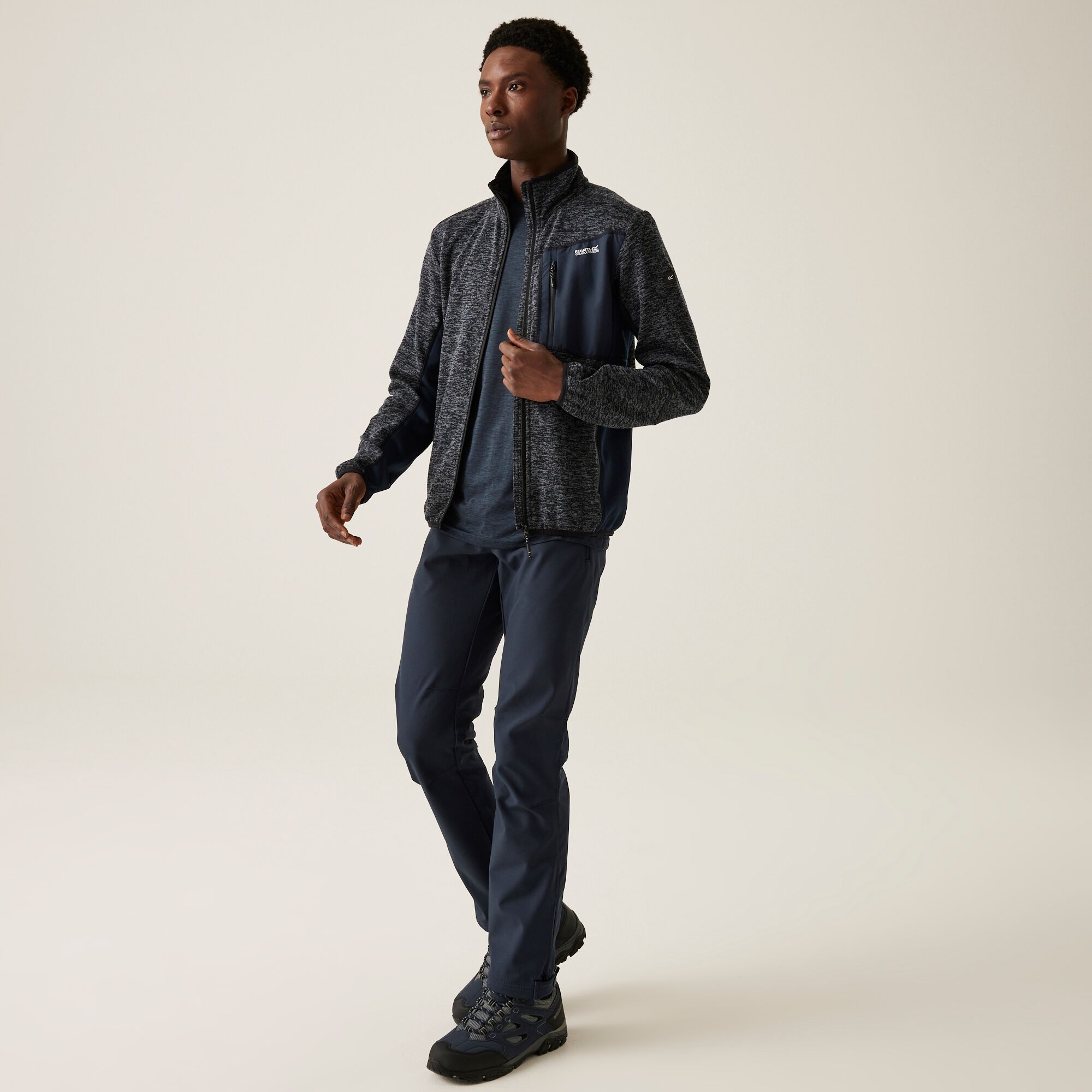 Men's Baslinn Full Zip Fleece | Navy Marl Navy
