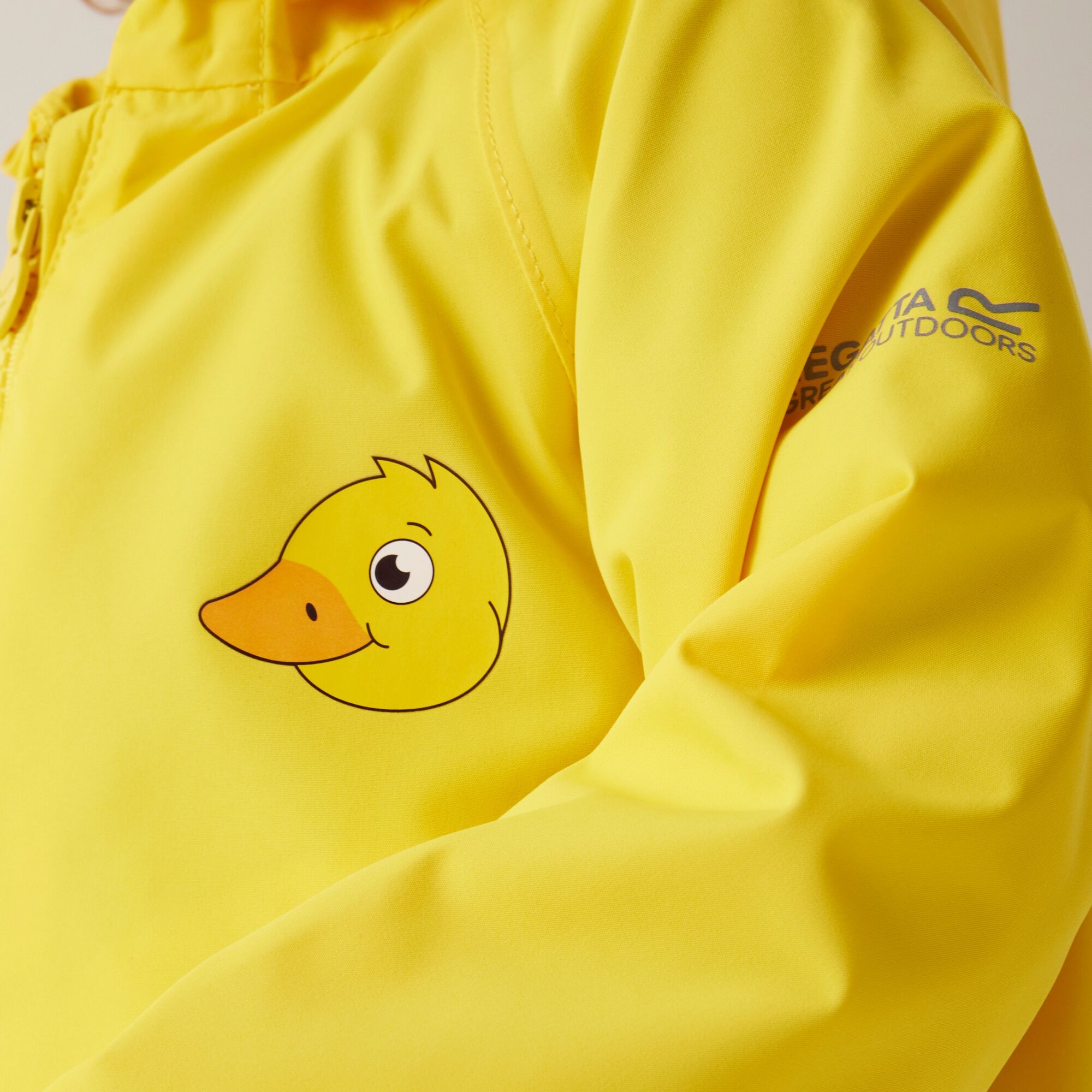 Kids' Animal Waterproof Jacket | Pebbles The Duck Sunbeam