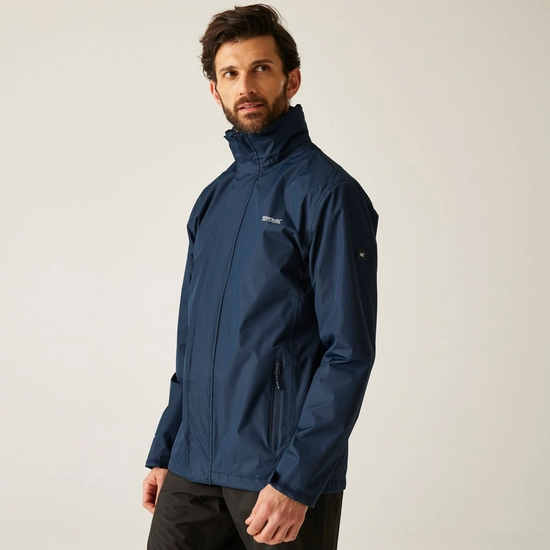 Men's Matt Waterproof Jacket | Oxford Blue Iron