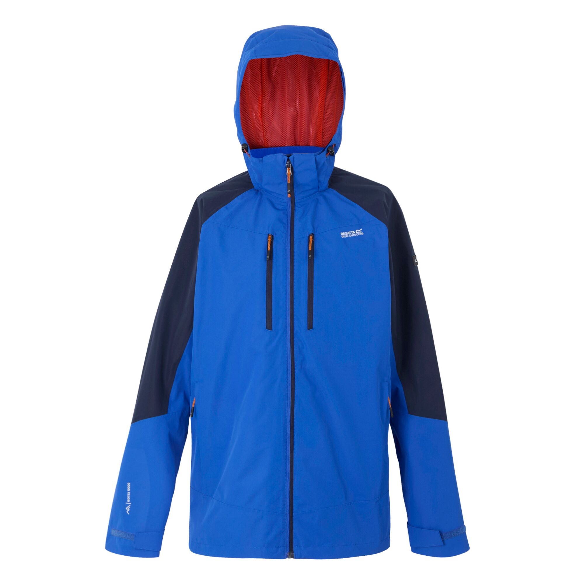 Men's Calderdale VI Waterproof Jacket | Olympian Blue Navy Tangerine Tango