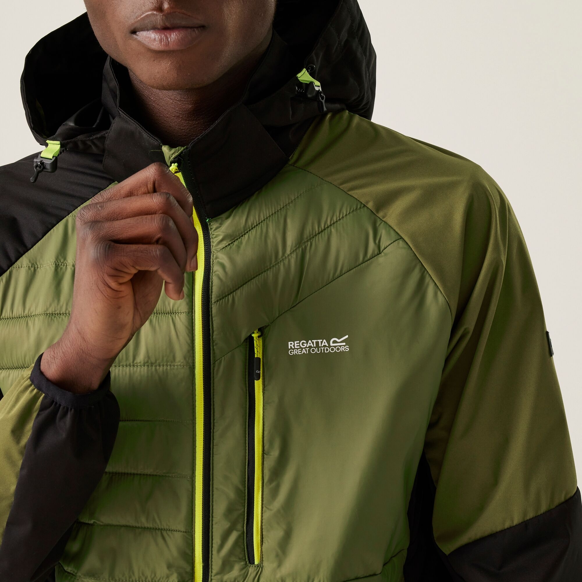 Men's Pro Hybrid Jacket | Nephrite Green Black