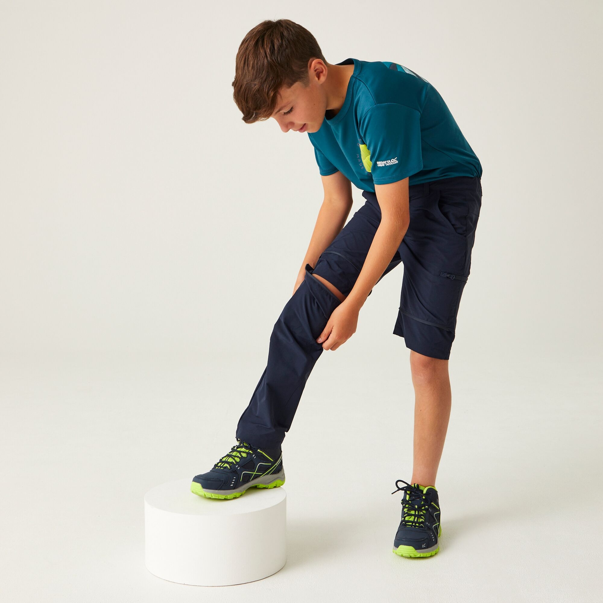 Kids' Highton Stretch Zip Off Walking Trousers | Navy