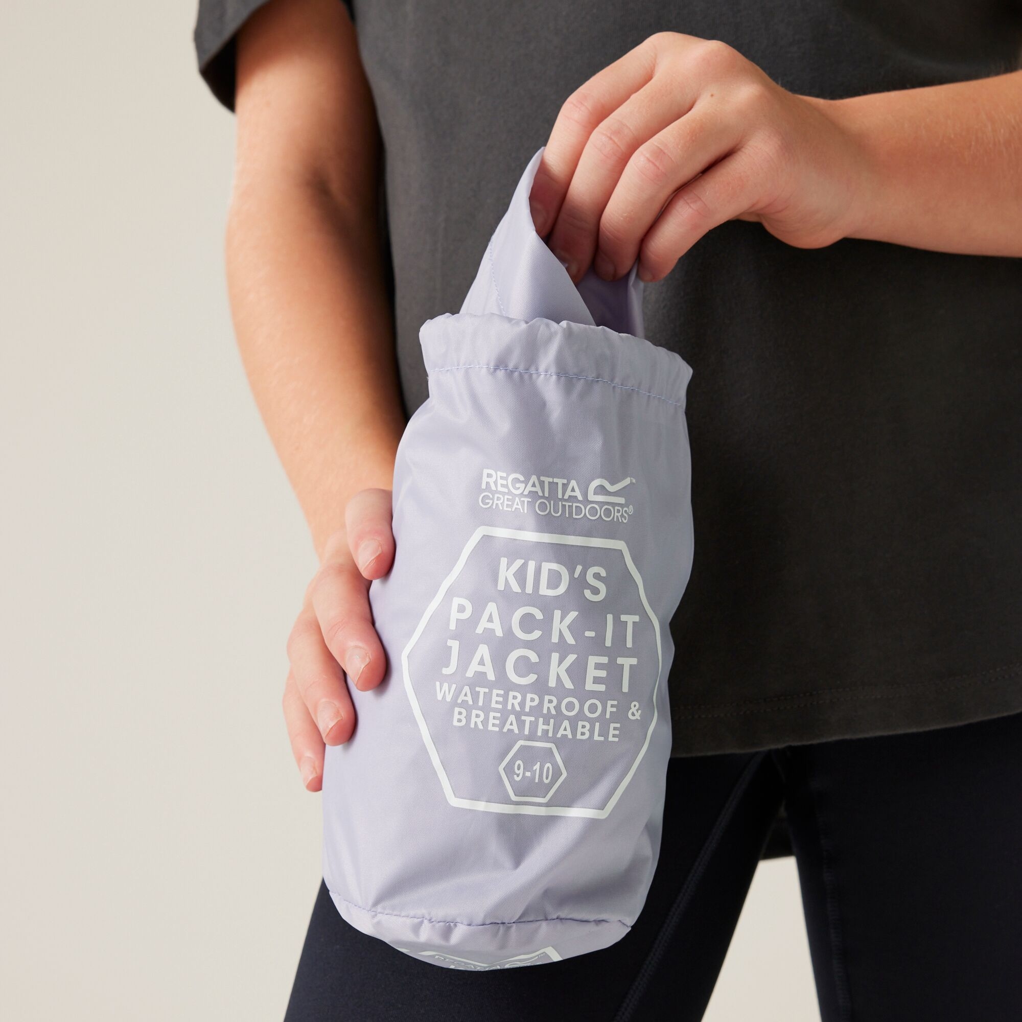 Kids' Pack It Waterproof Packaway Jacket | Lilac Thistle Lilac Hint