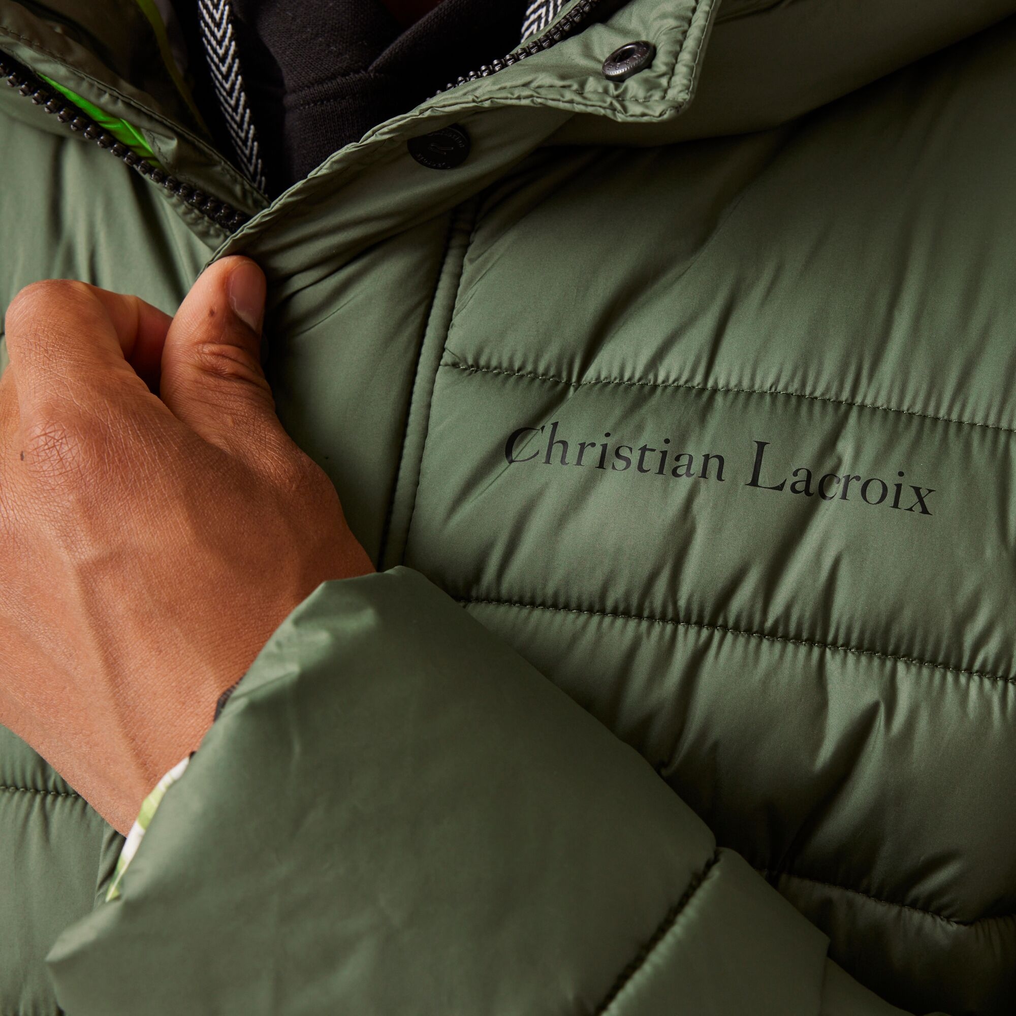 Christian Lacroix - Men's Collongues Long Padded Jacket | Thyme Leaf