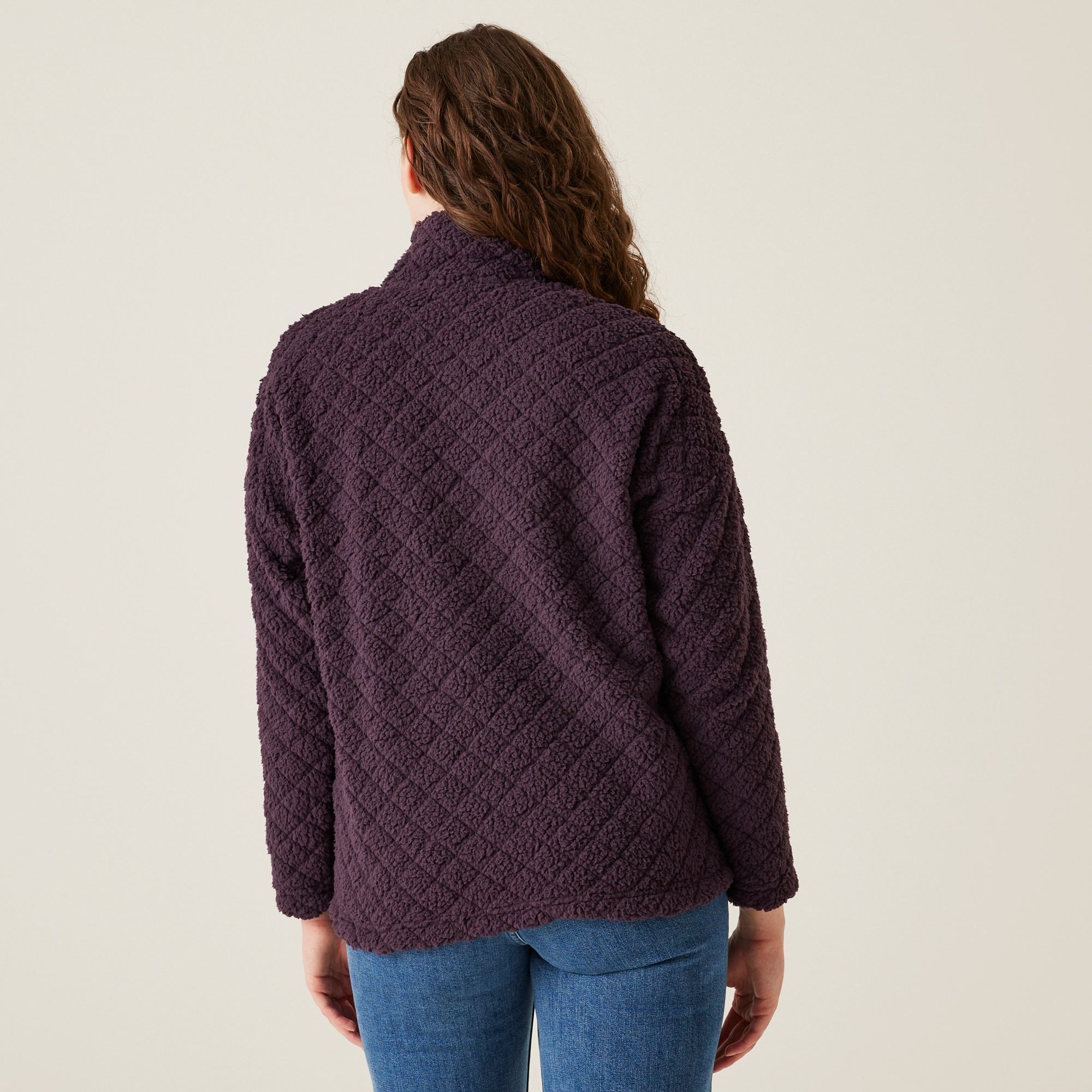 Women's Apphia Full Zip Fluffy Fleece | Deep Plum