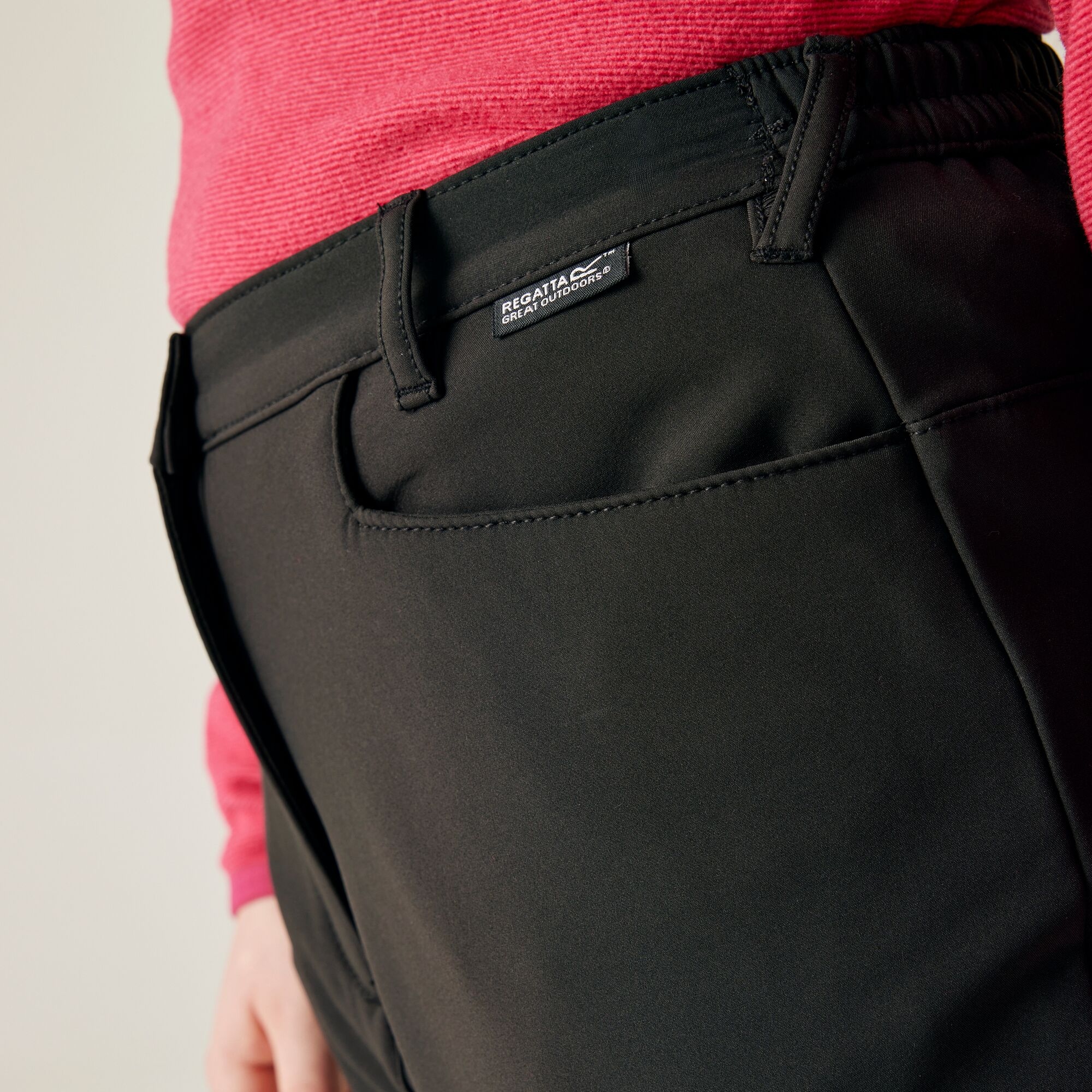 Kids' Highton Stretch Zip Off Walking Trousers | Black
