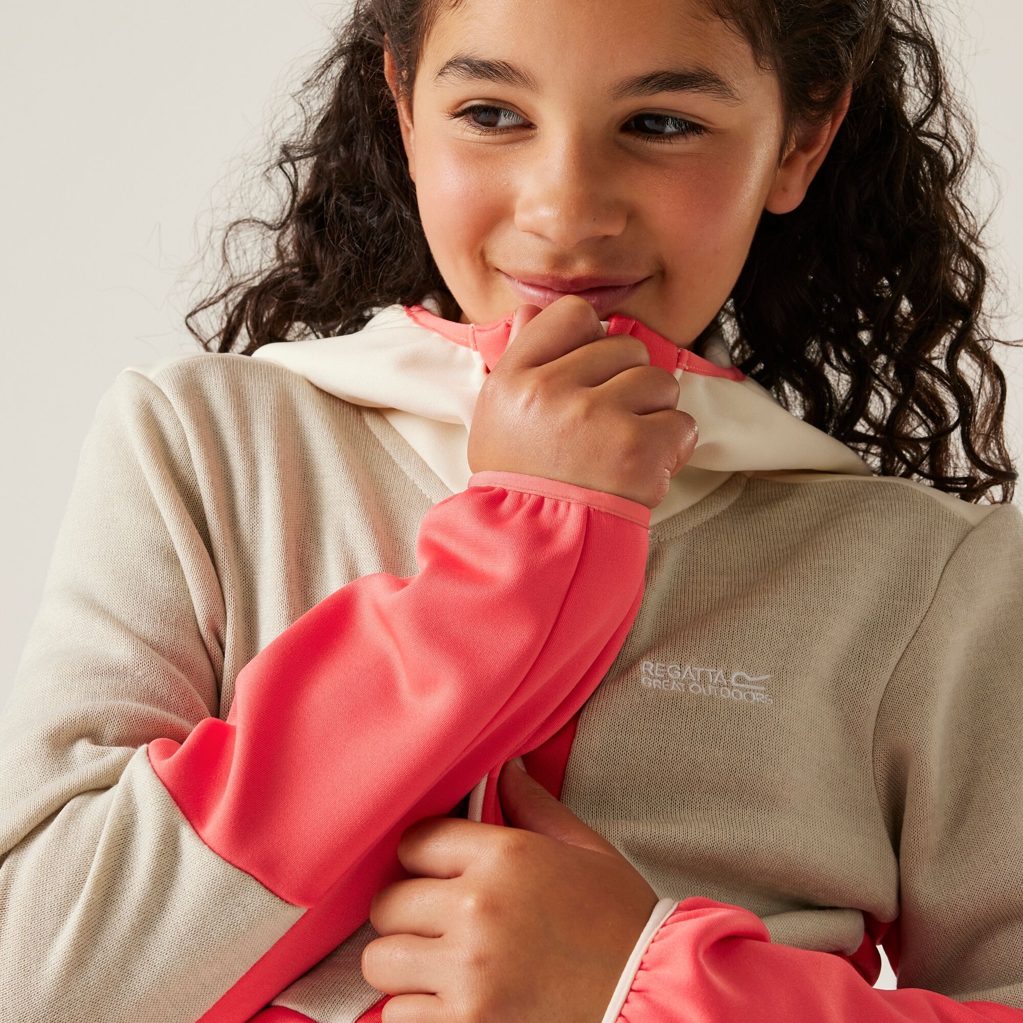 Kids' Dissolver X Full Zip Fleece | Peach Bloom Light Vanilla