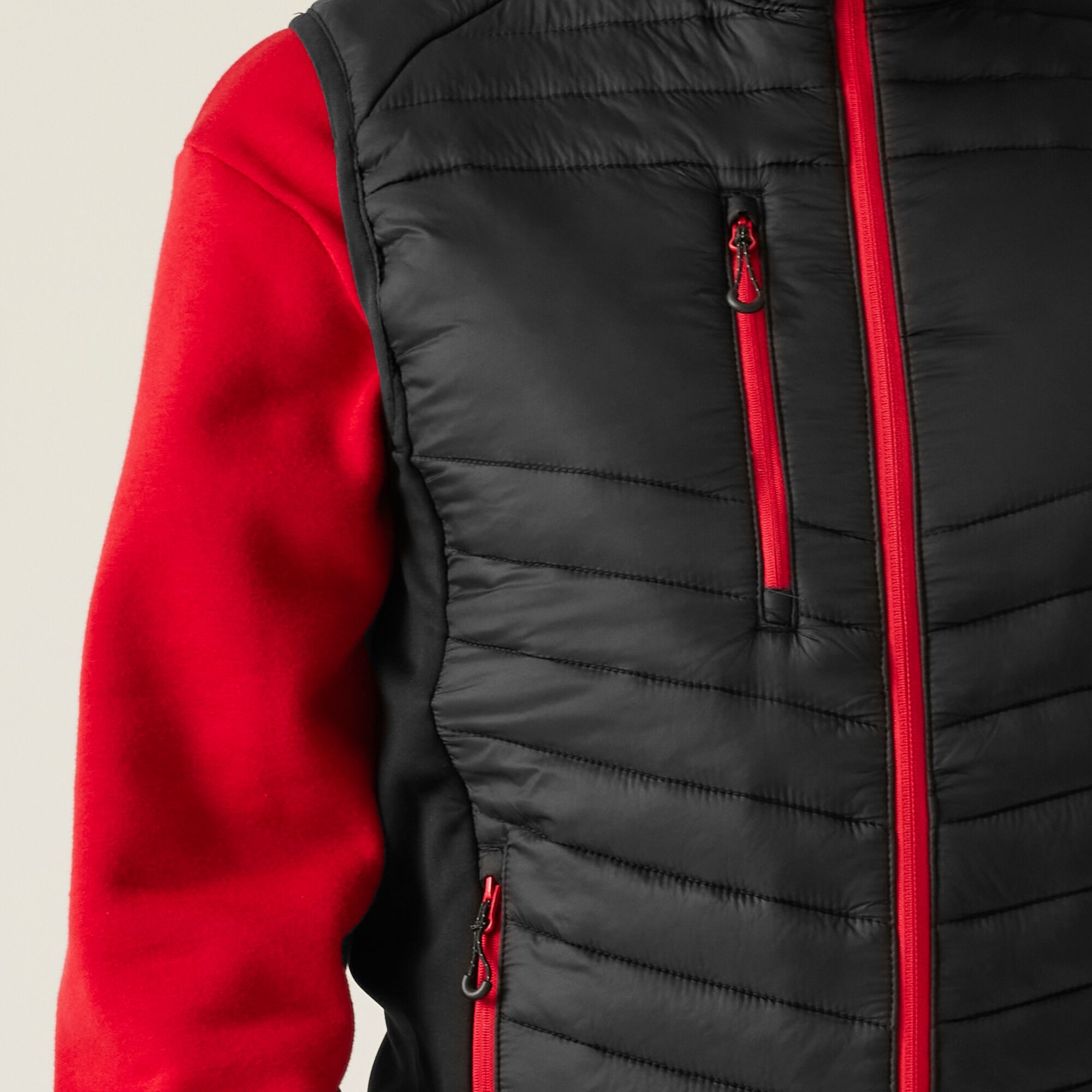 Men's Navigate Hybrid Bodywarmer | Black Classic Red