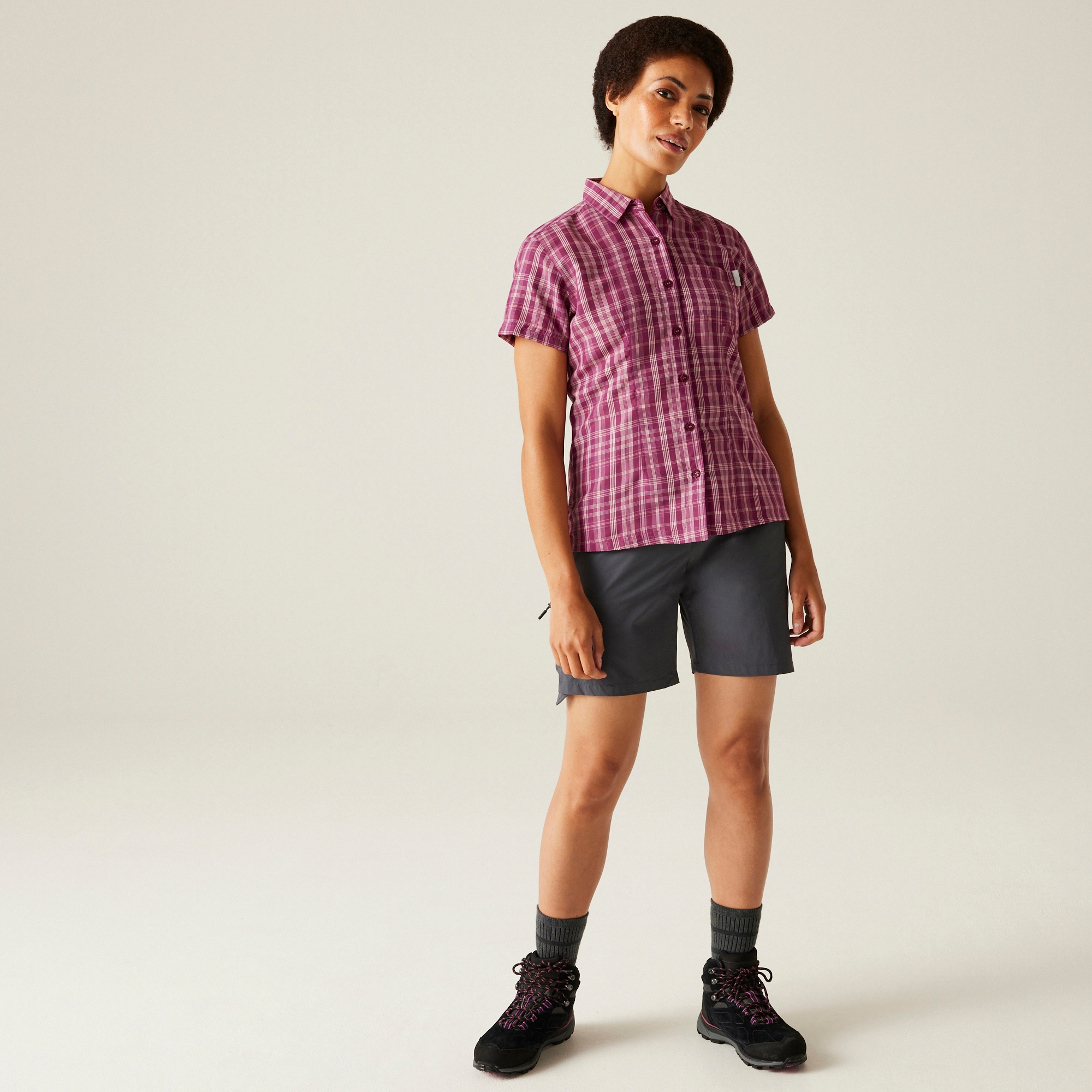 Women's Mindano VIII Short Sleeve Shirt | Beaujolais Check