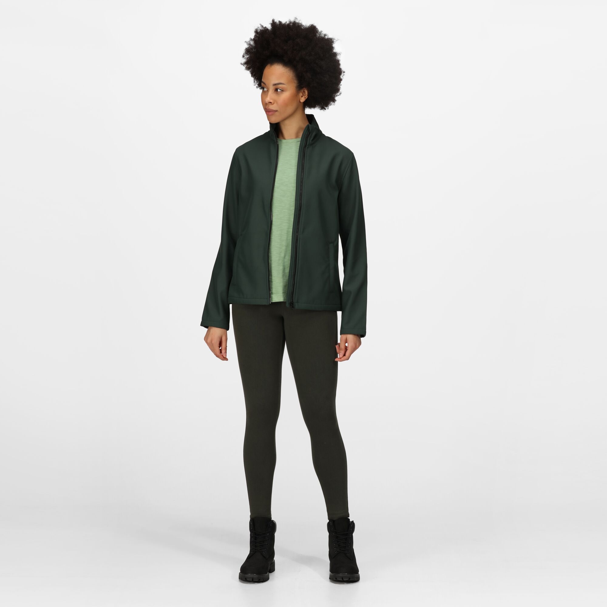 Women's Ablaze Printable Softshell Jacket | Dark Spruce Black