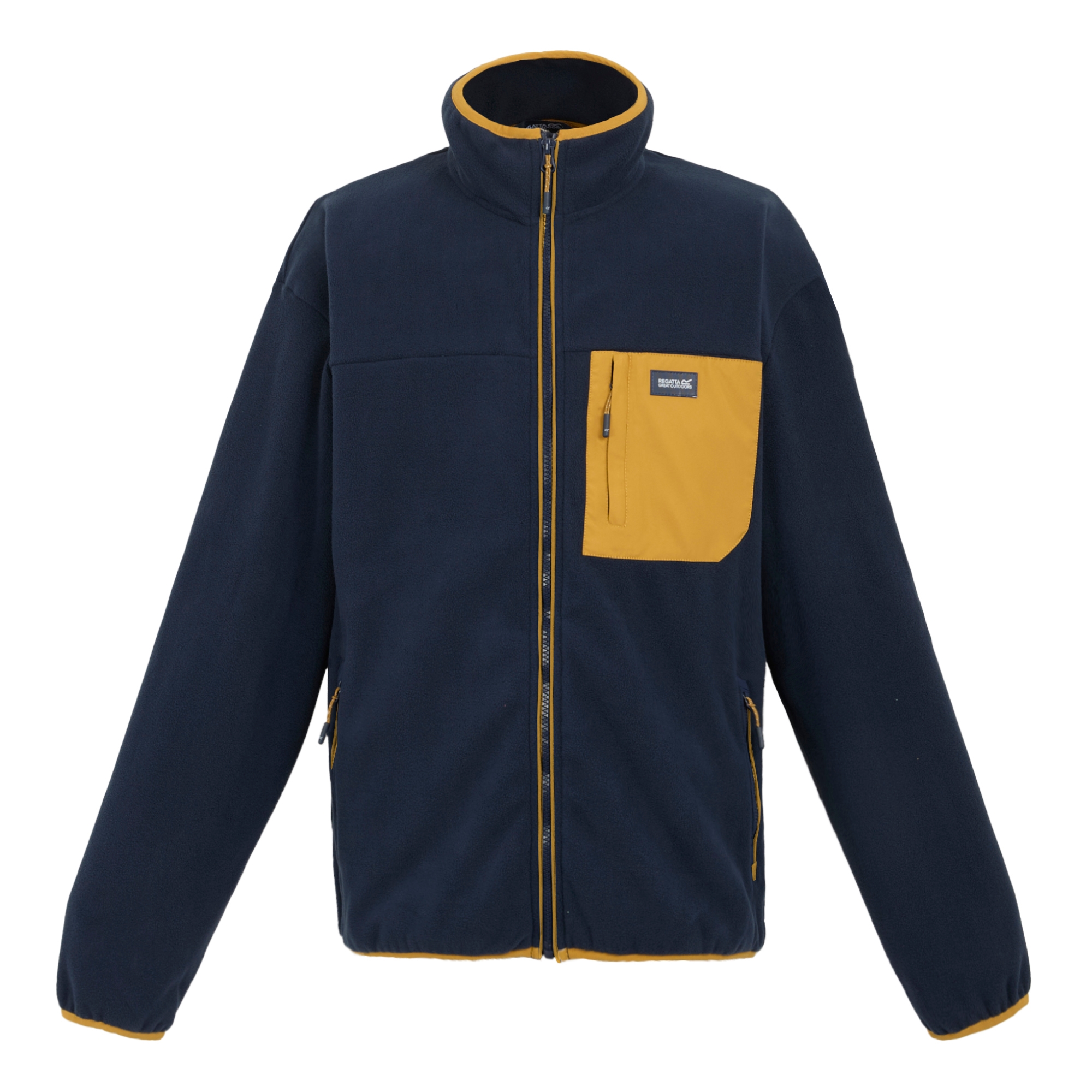 Men's Frankie Full Zip Fleece | Navy Mustard