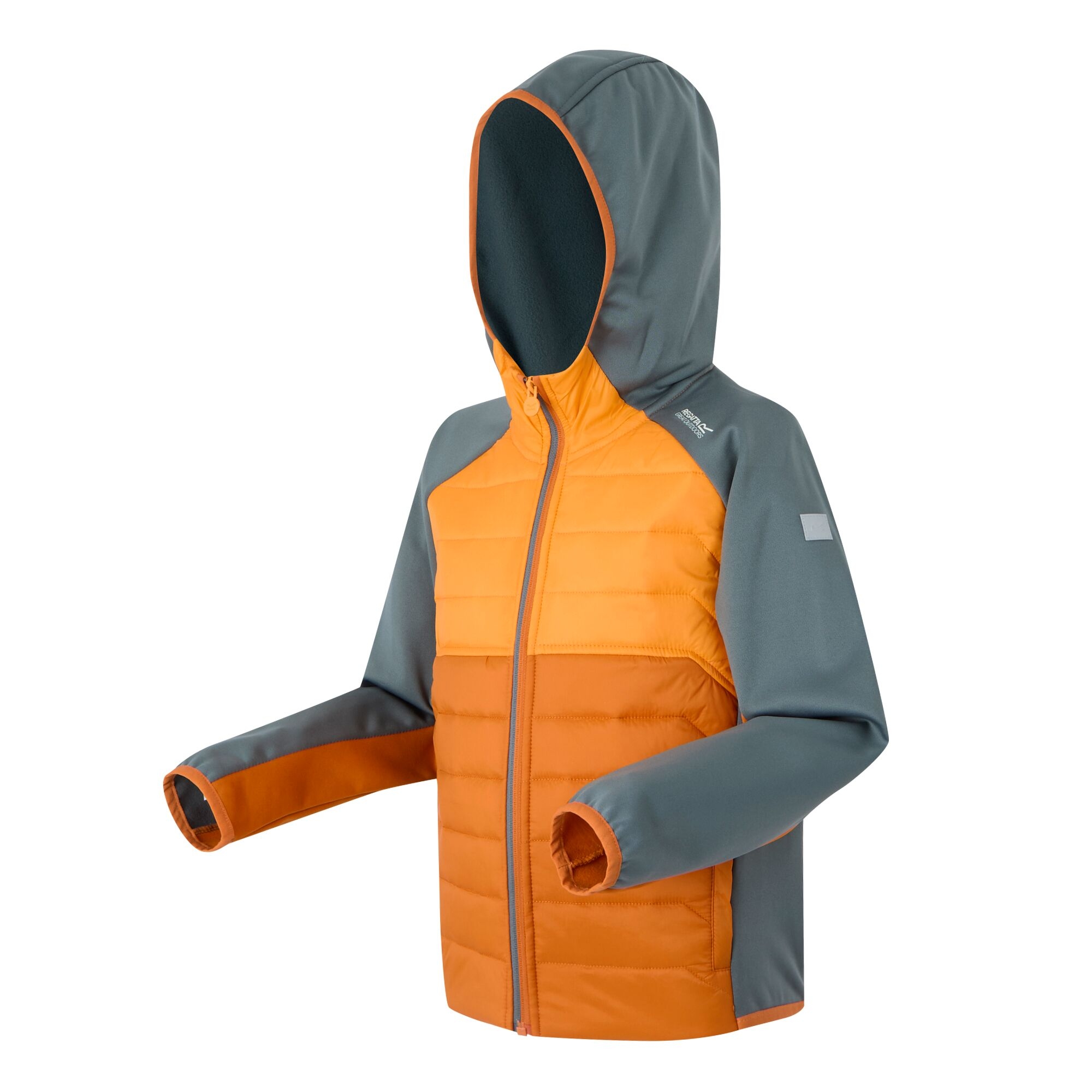 Kids' Kielder IX Hybrid Jacket | Fox Bright Marigold Stormy Weather
