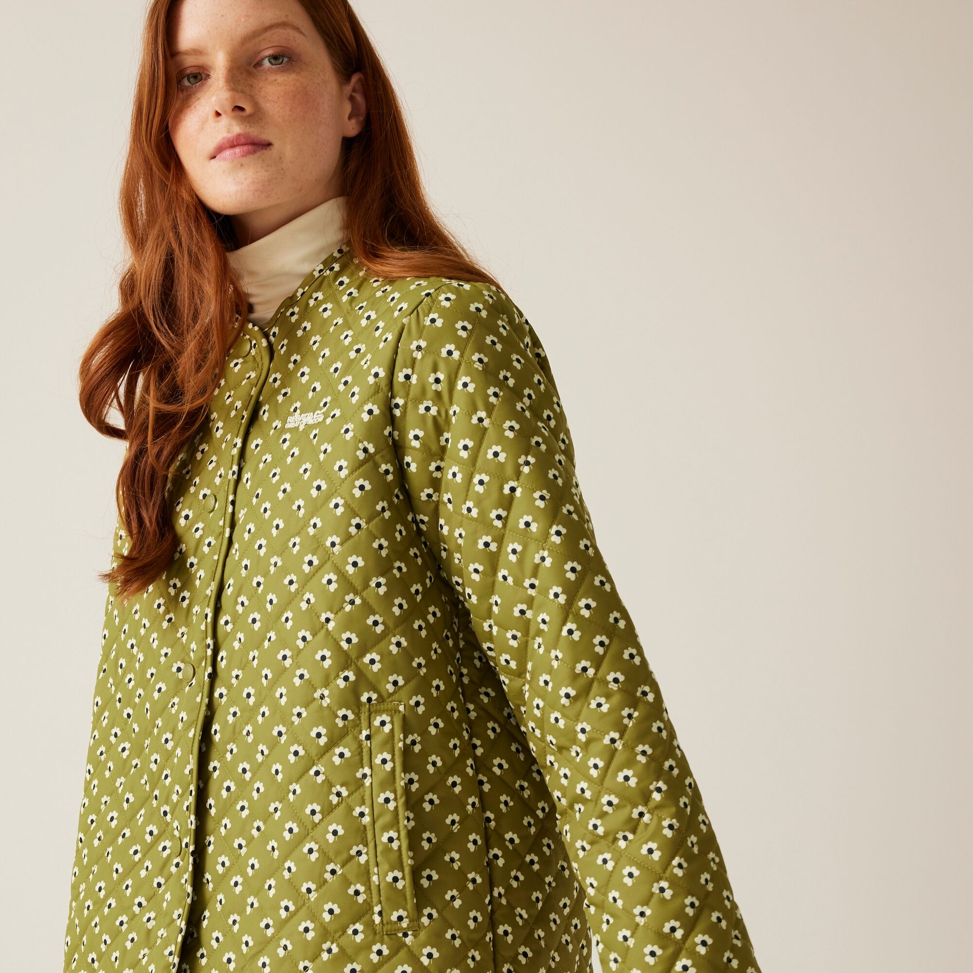 Orla Kiely Quilted Jacket | Clover Olive