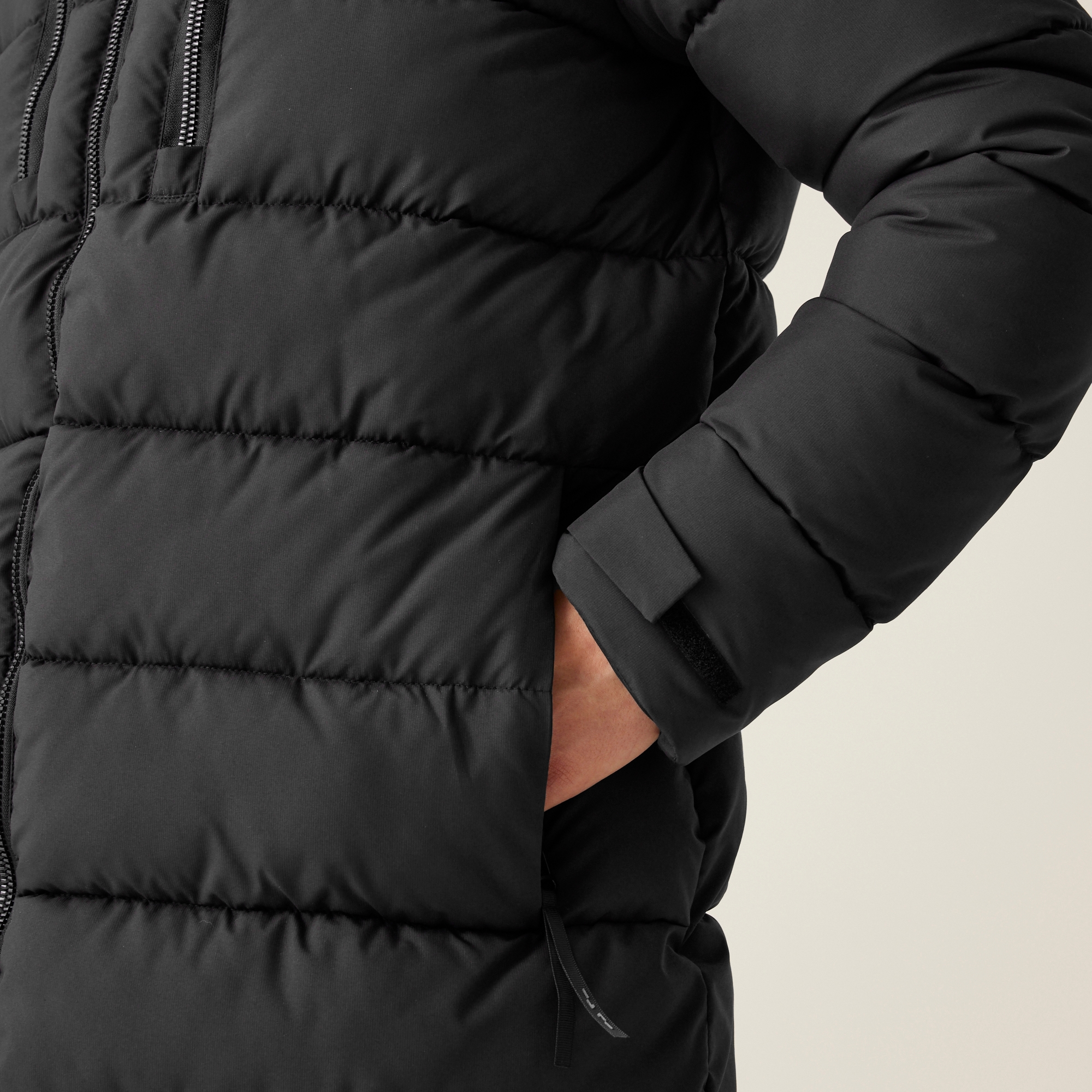 Men's Mottere Longline Padded Jacket | Black Black