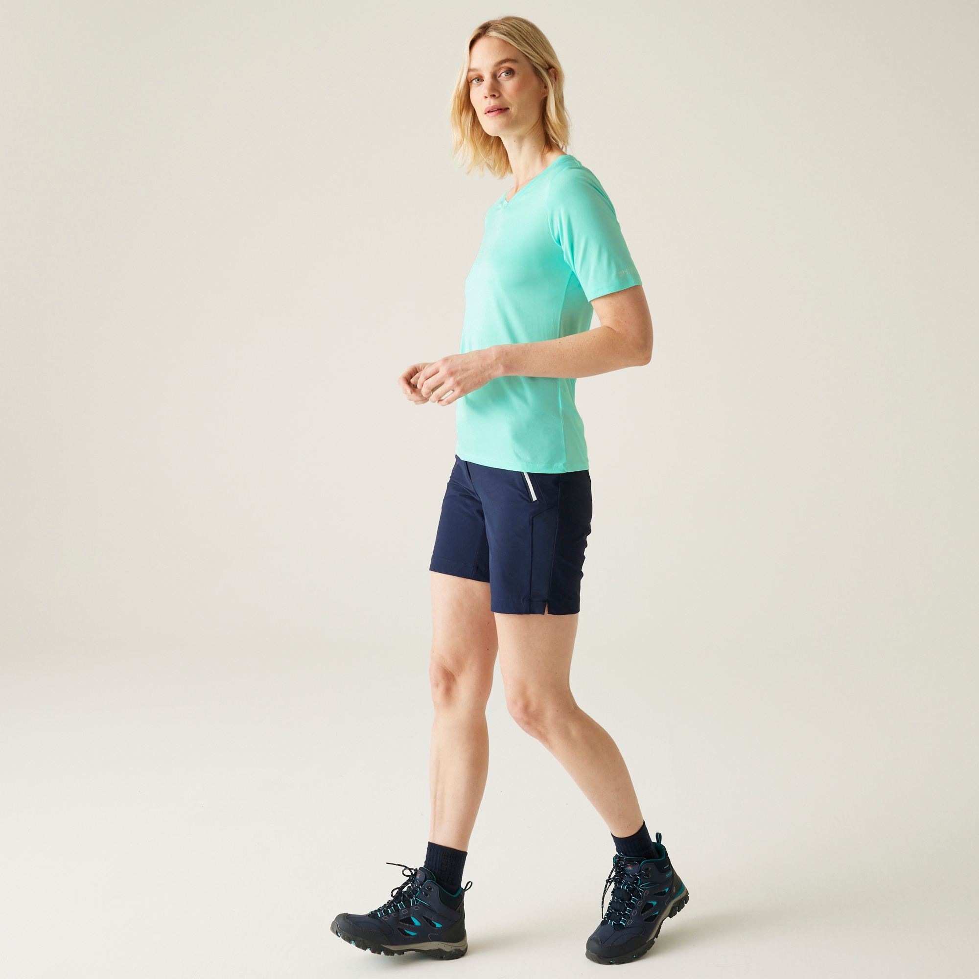 Women's Fingal II V-Neck T-Shirt | Aruba Blue