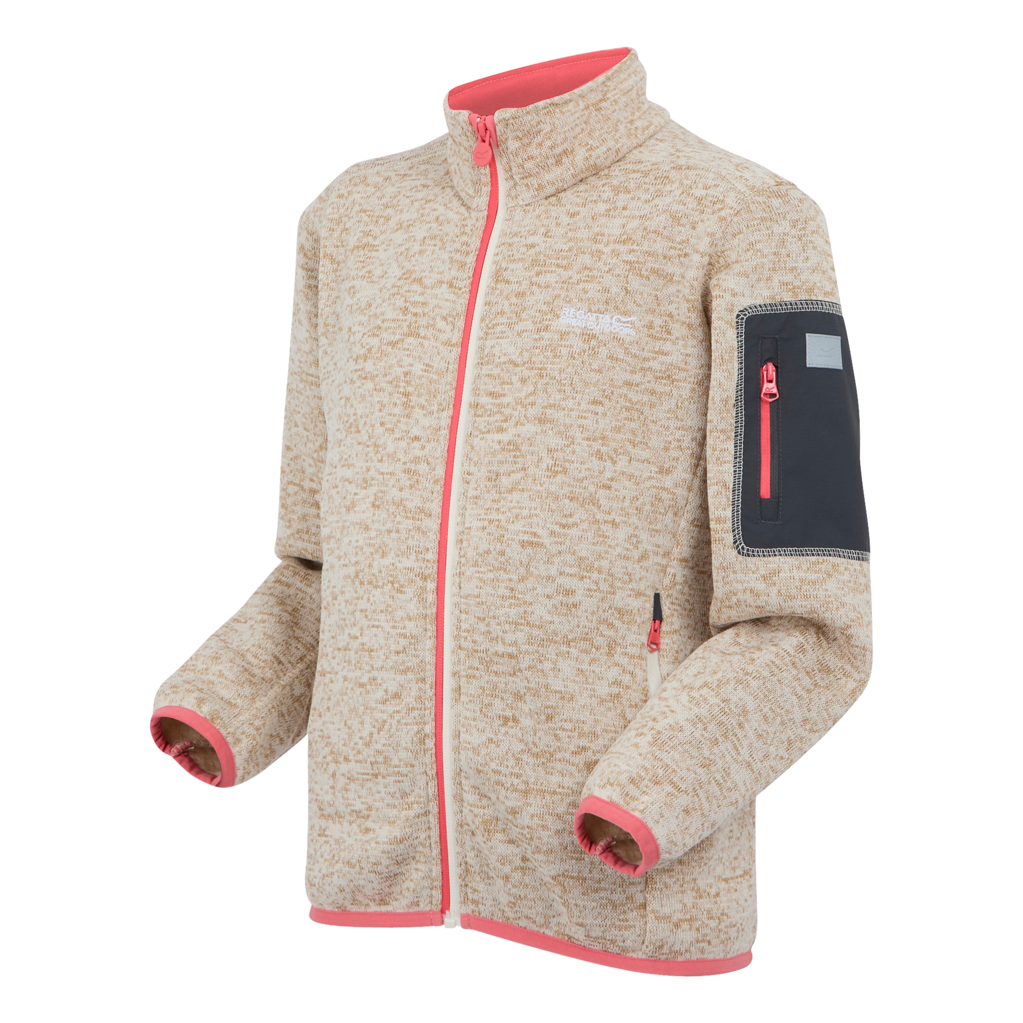 Kids' Newhill Full Zip Fleece | Light Vanilla Peach Bloom