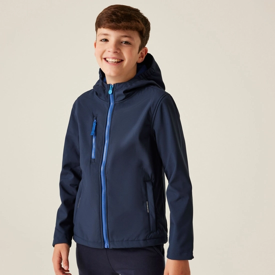 Kids' Ablaze 3-Layer Softshell Jacket | Navy New Royal