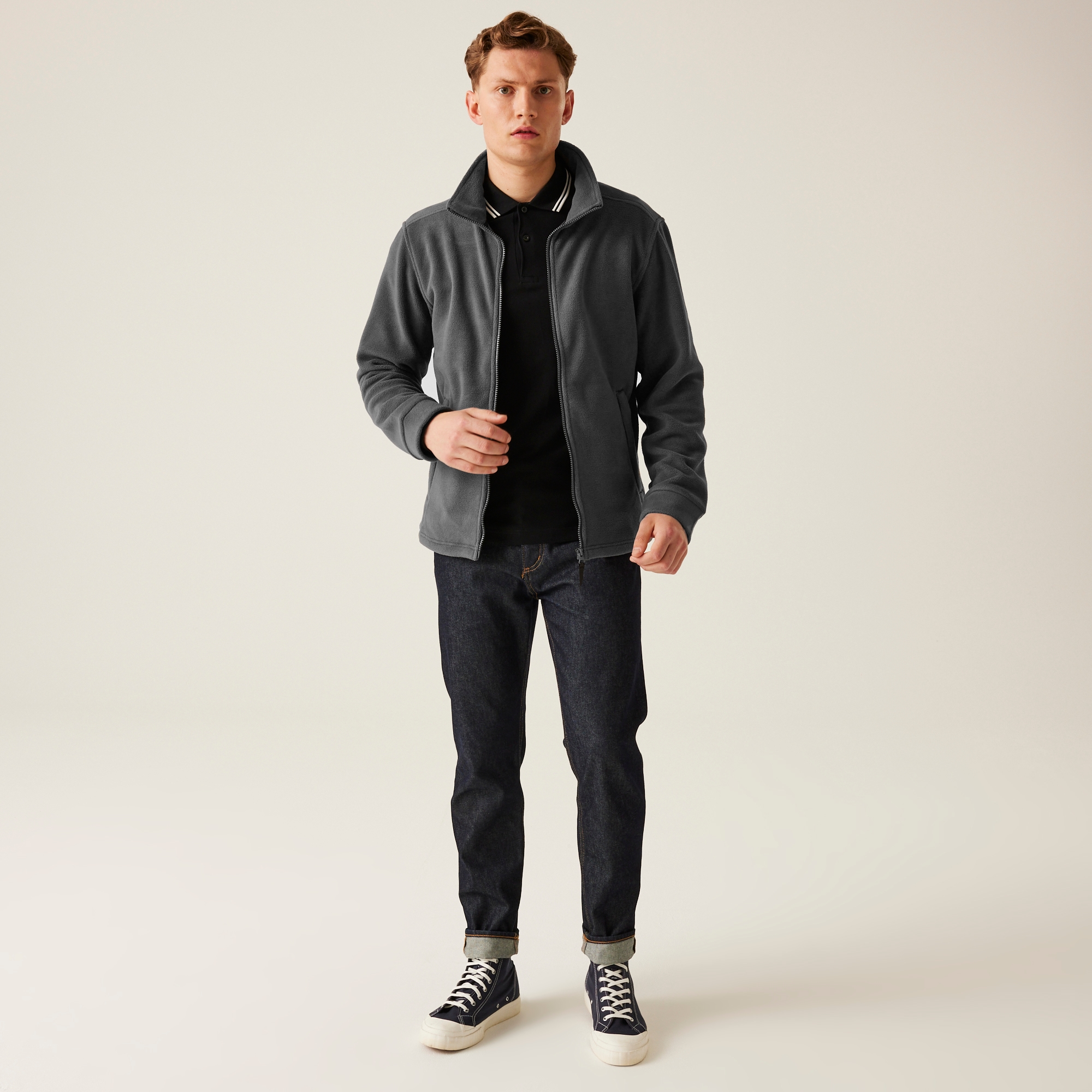 Men's Classic Full Zip Fleece | Seal Grey