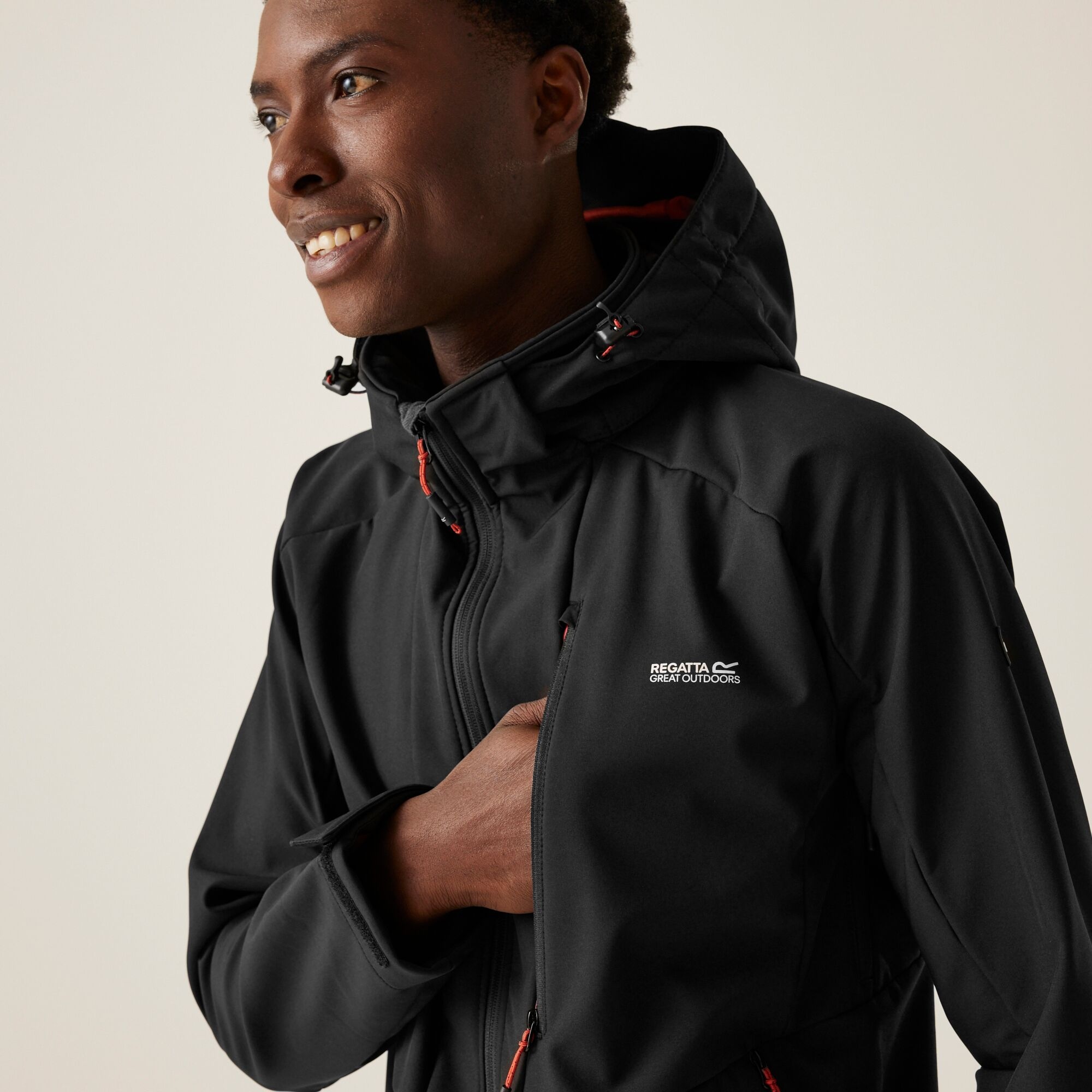 Men's Hewitts X Softshell Jacket | Black Red Ochre