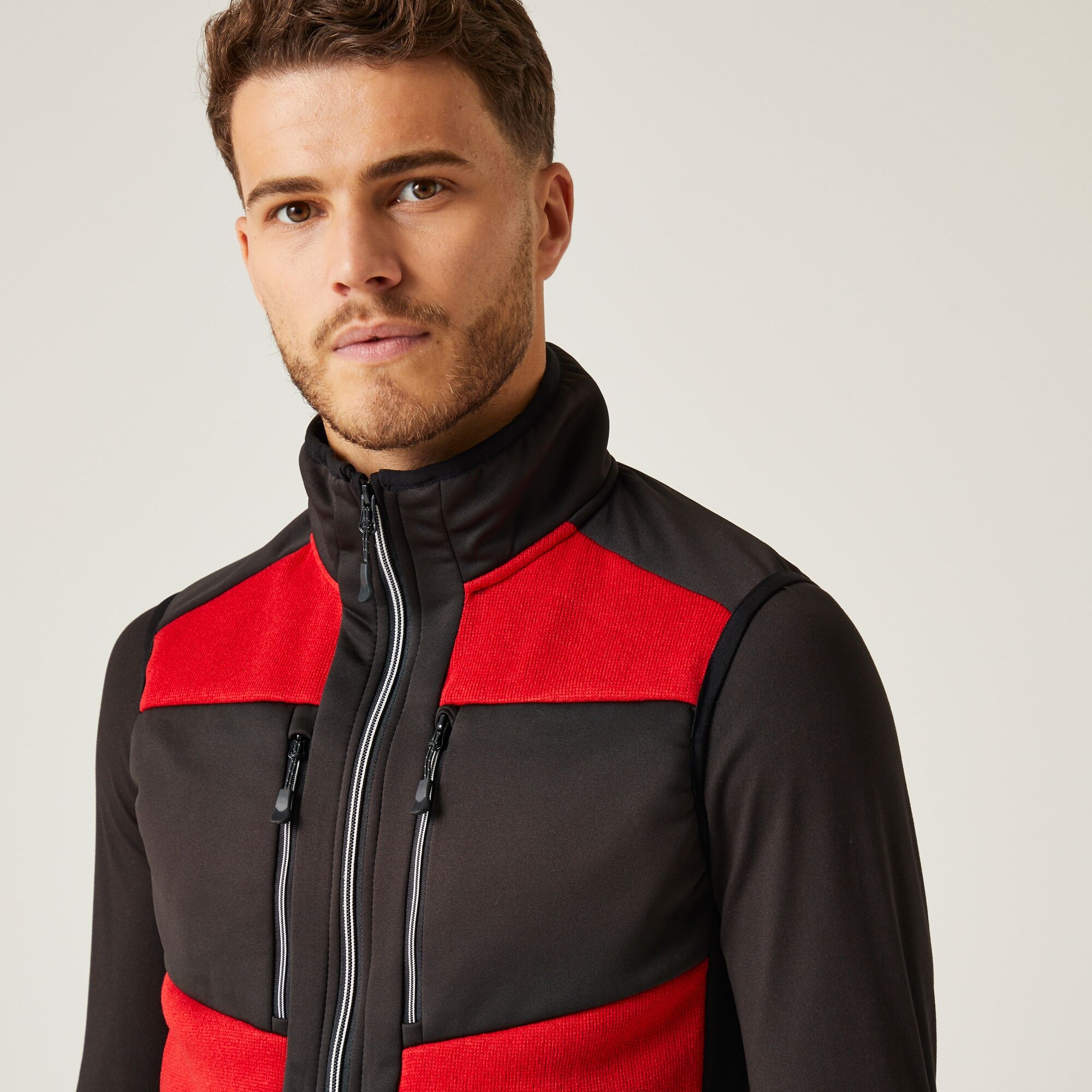 Men's E-Volve Stretch Bodywarmer | Classic Red Black