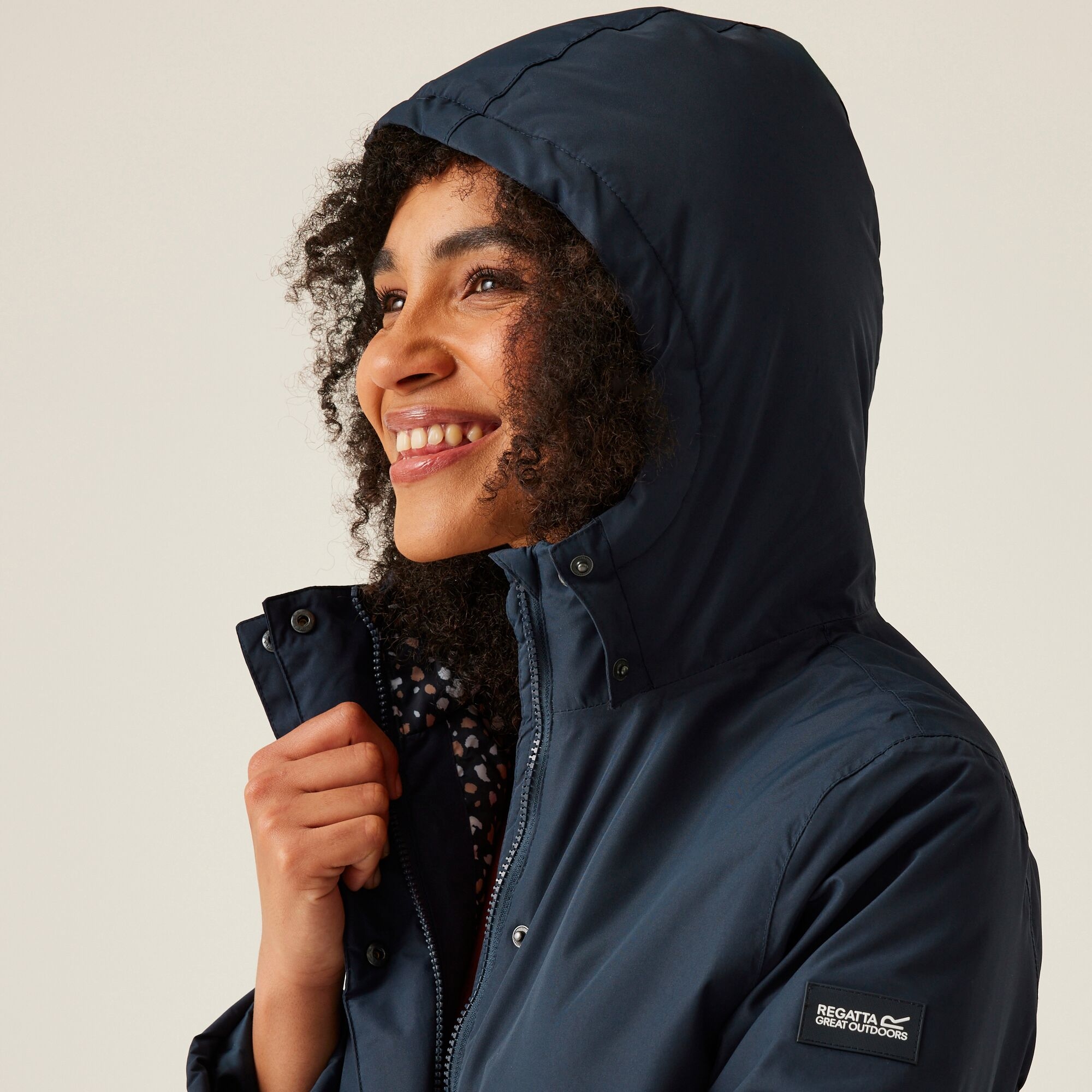 Women's Mireya Waterproof Insulated Jacket | Navy Spot Print