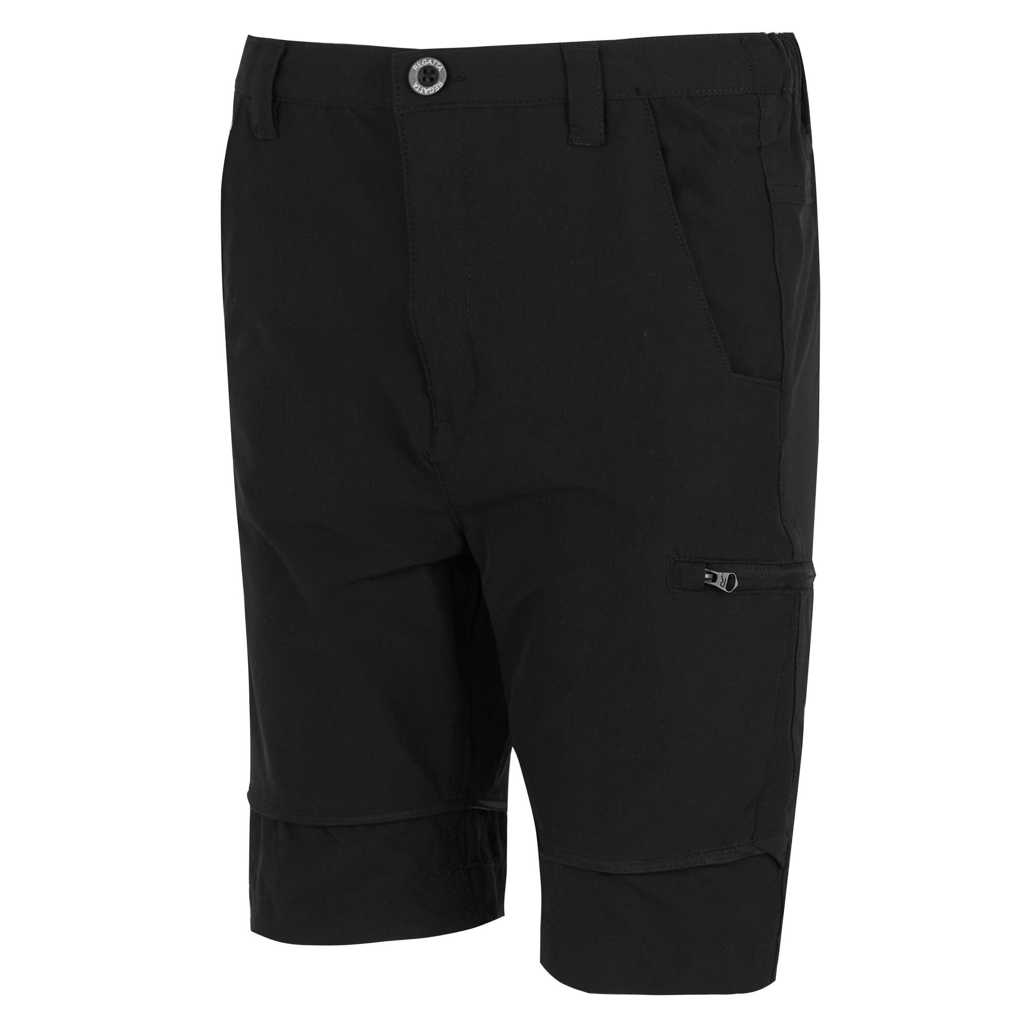 Kids' Highton Stretch Zip Off Walking Trousers | Black