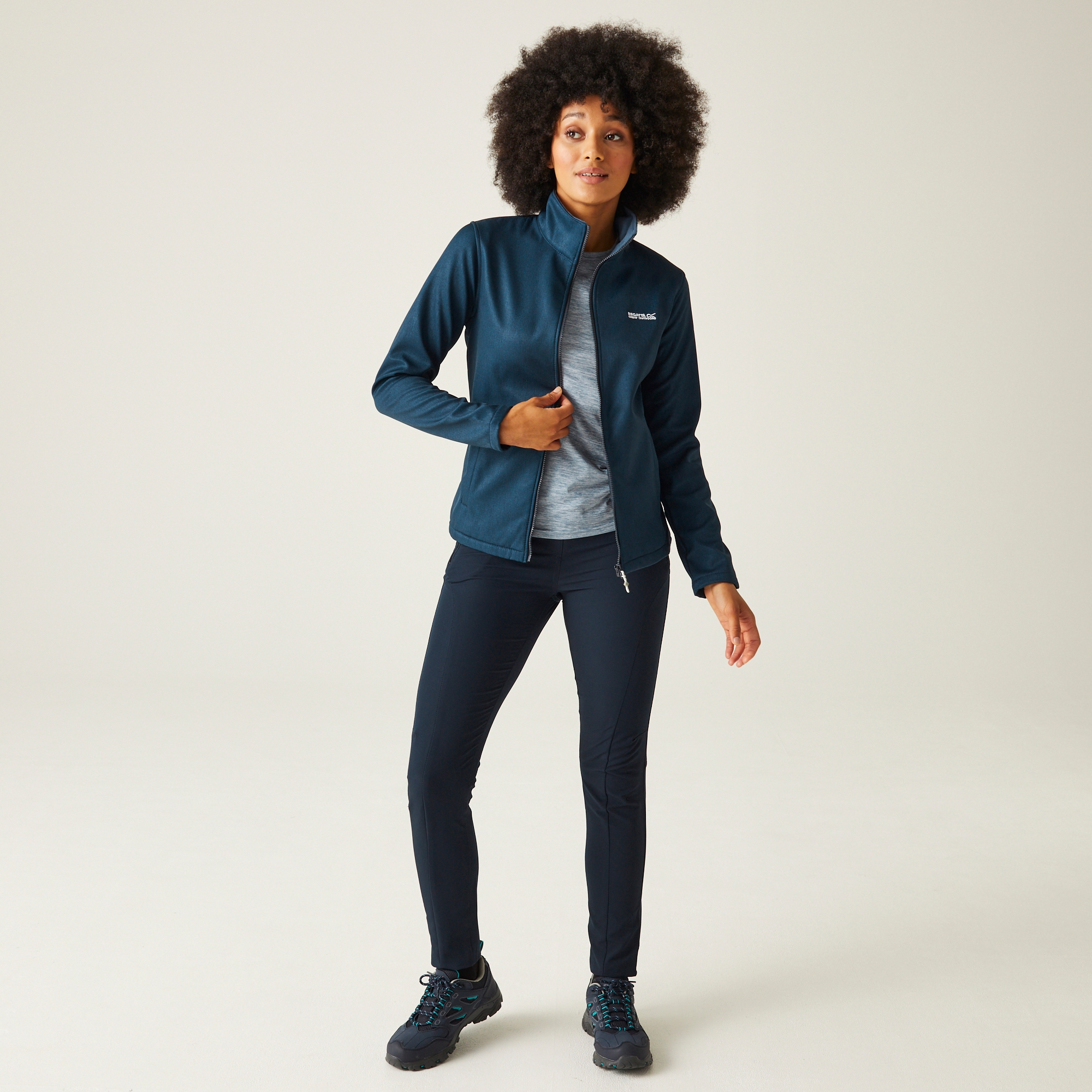 Women's Connie V Softshell Walking Jacket | Navy Marl