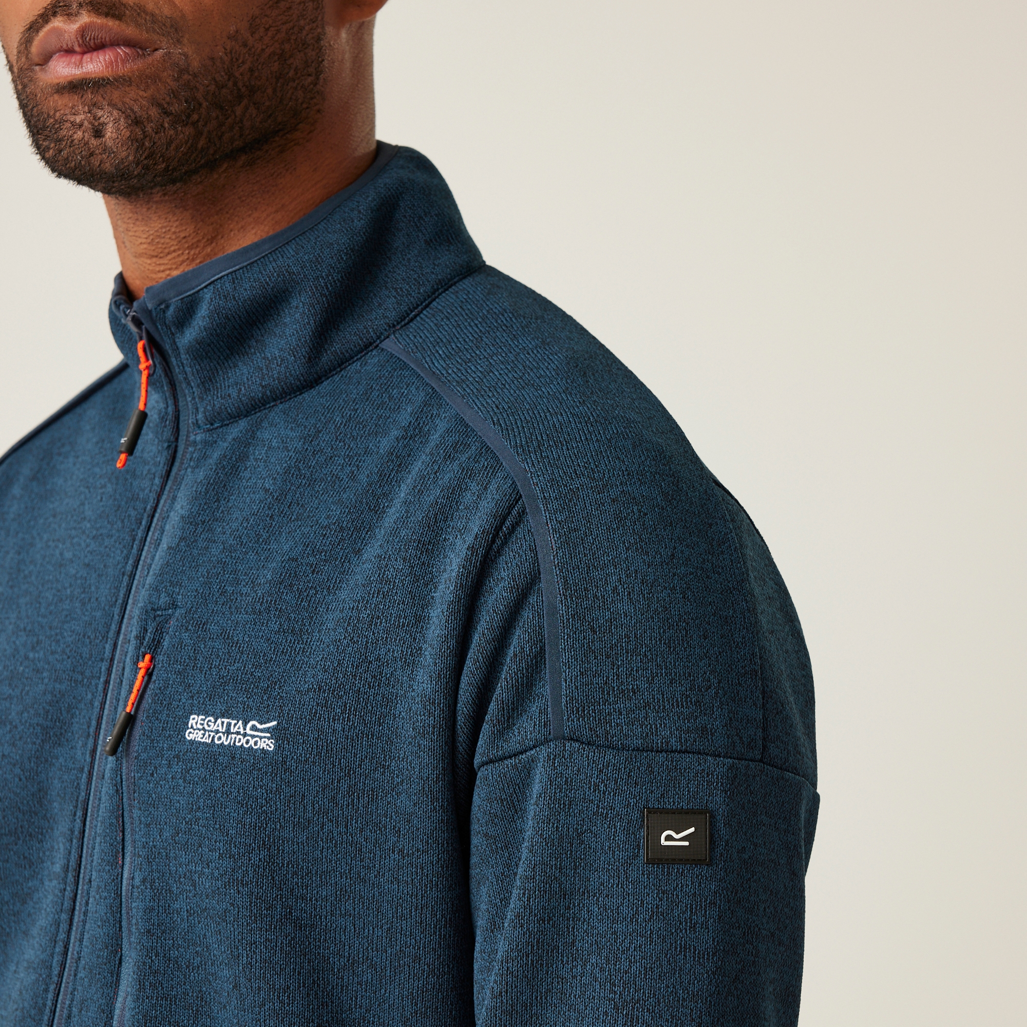 Men's Kames Full Zip Fleece | Moonlight Denim Tangerine Tango