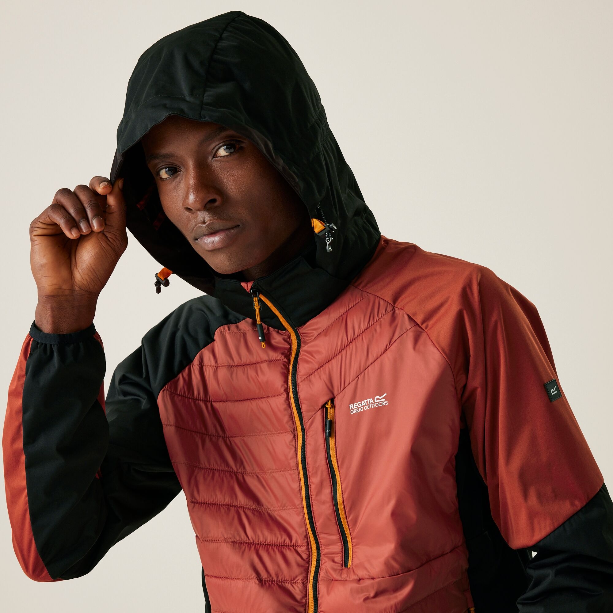 Men's Pro Hybrid Jacket | Red Ochre Black