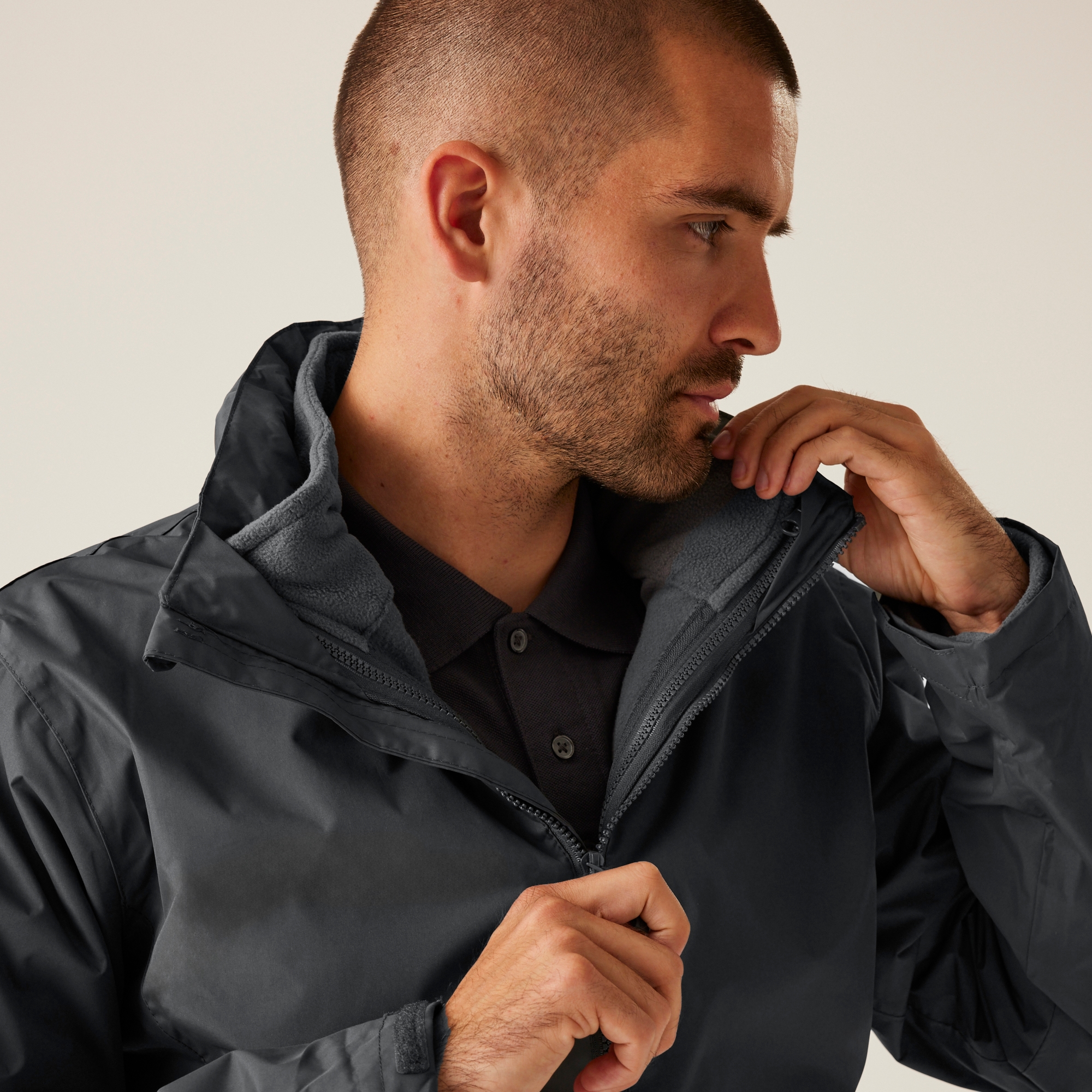 Men's Classic Waterproof 3 in 1 Jacket | Seal Grey