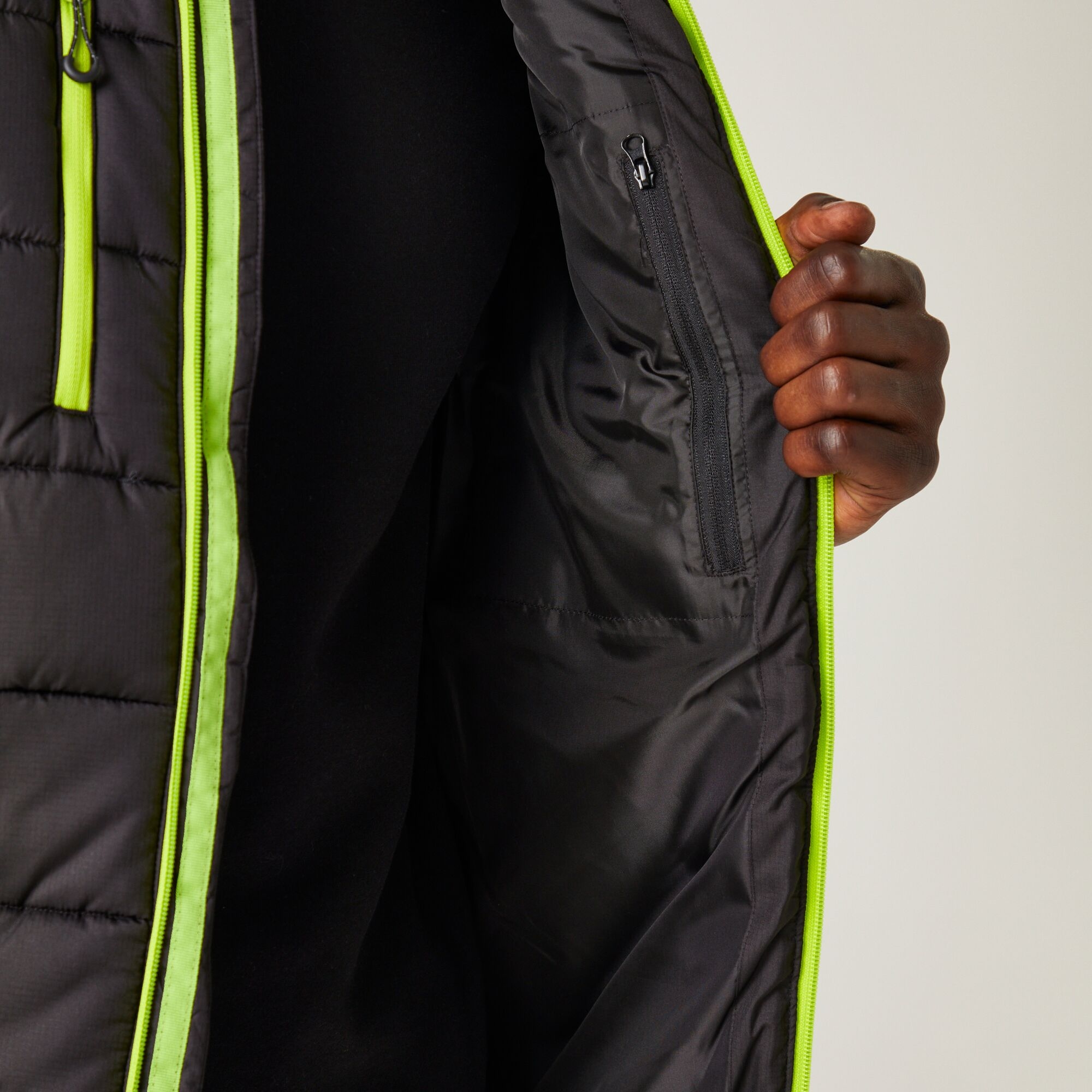 Men's Navigate Thermal Bodywarmer | Black Lime Green
