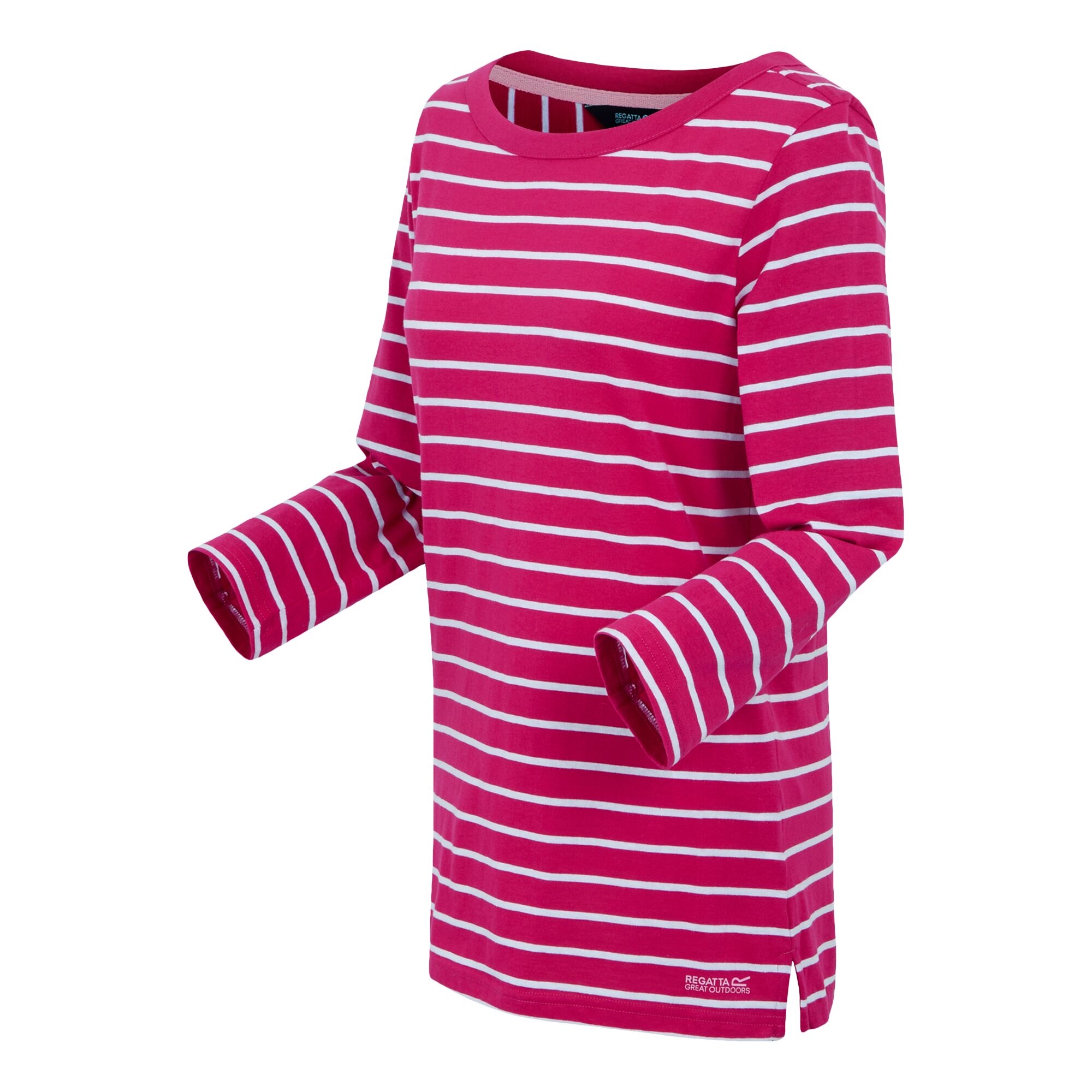 Women's Bayletta II 3/4 Sleeve Top  | Pink Fusion White Stripe