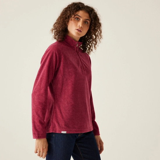 Women's Pimlo Half Zip Velour Fleece | Rain Forest