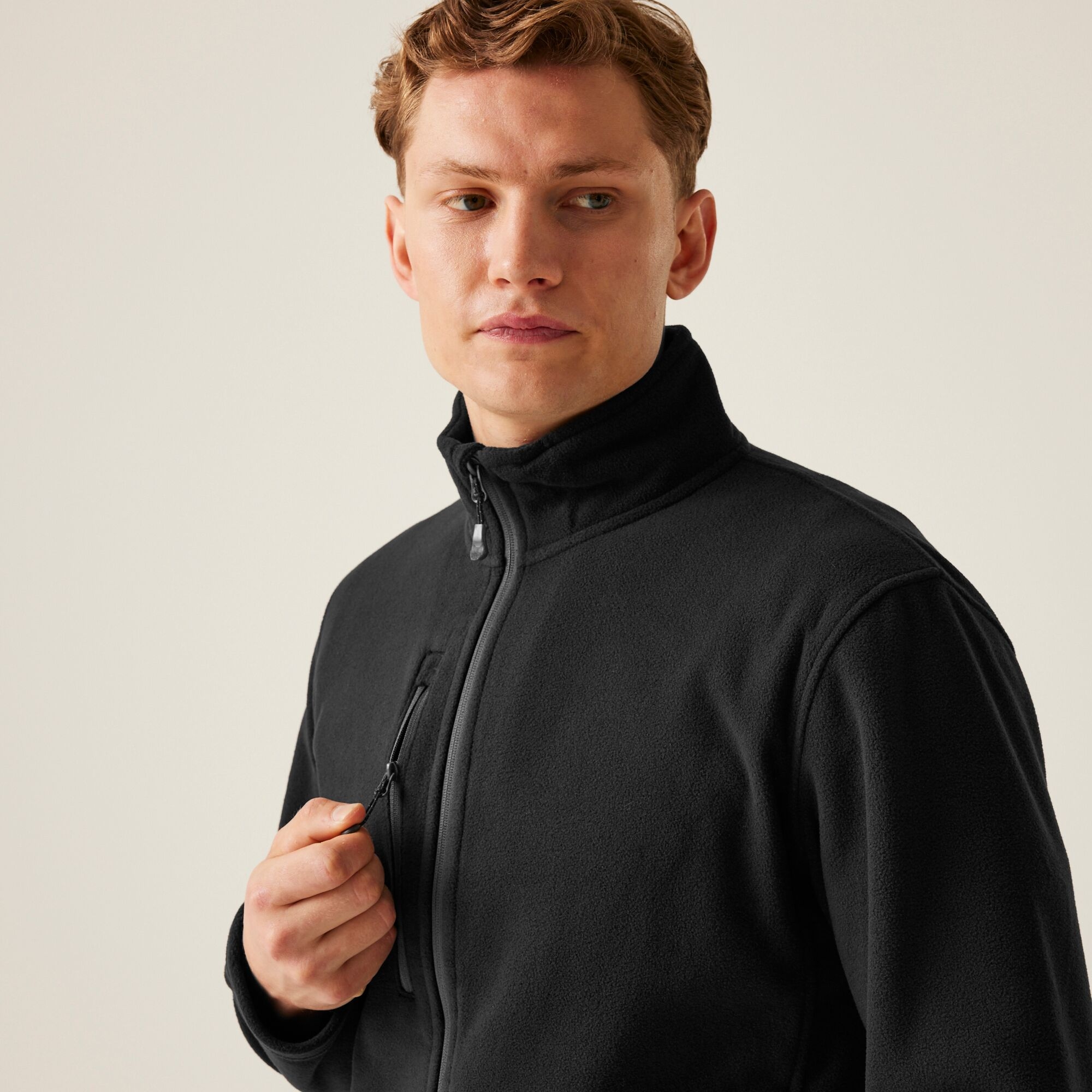 Men's Honestly Made Recycled Fleece Jacket | Black