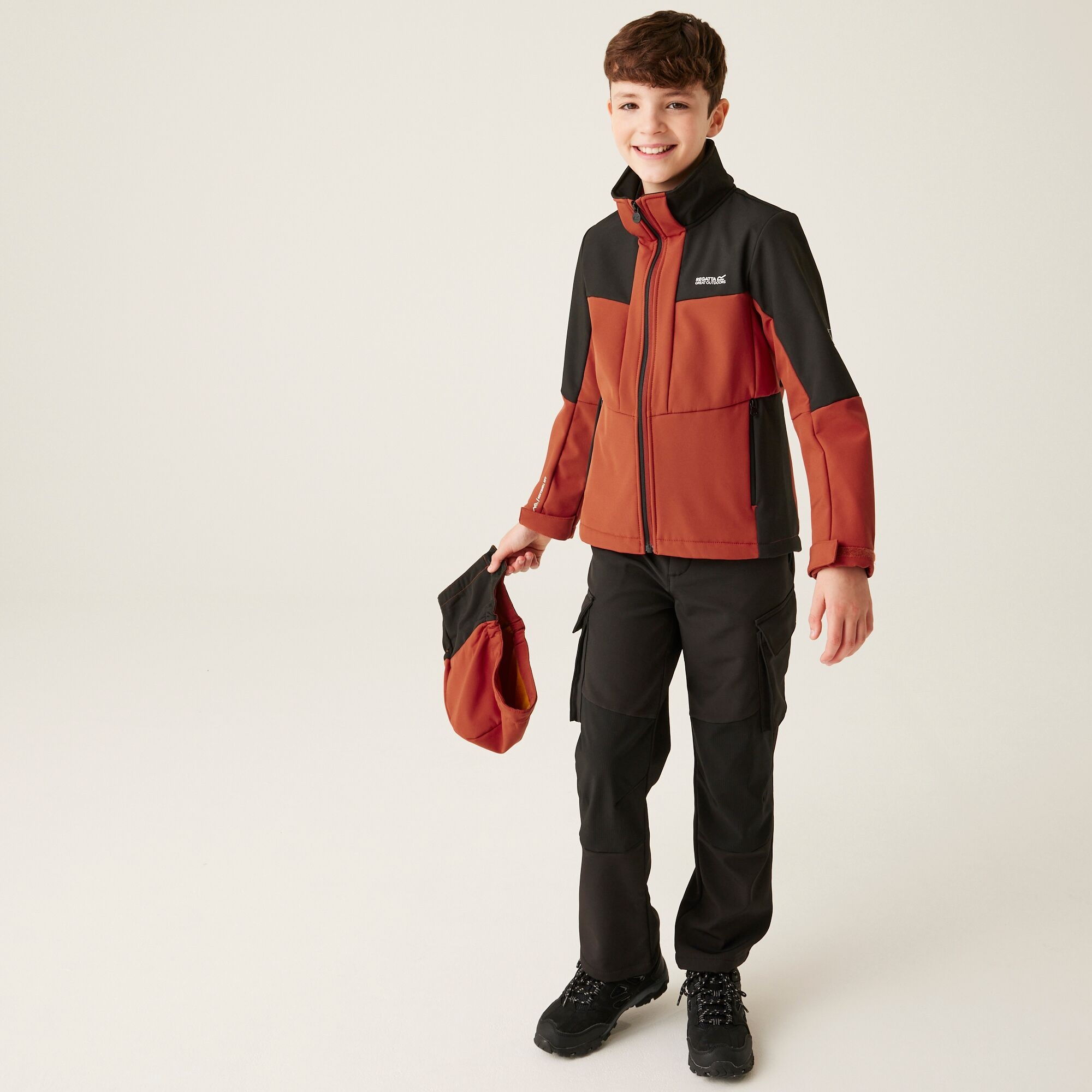 Kids' Haydenbury II Softshell Jacket | Red Ochre Black