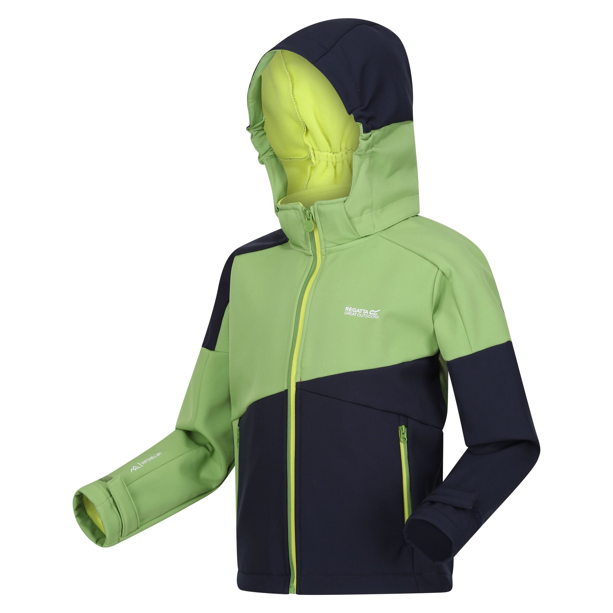 Kids' Acidity VII Softshell Jacket | Piquant Green Navy