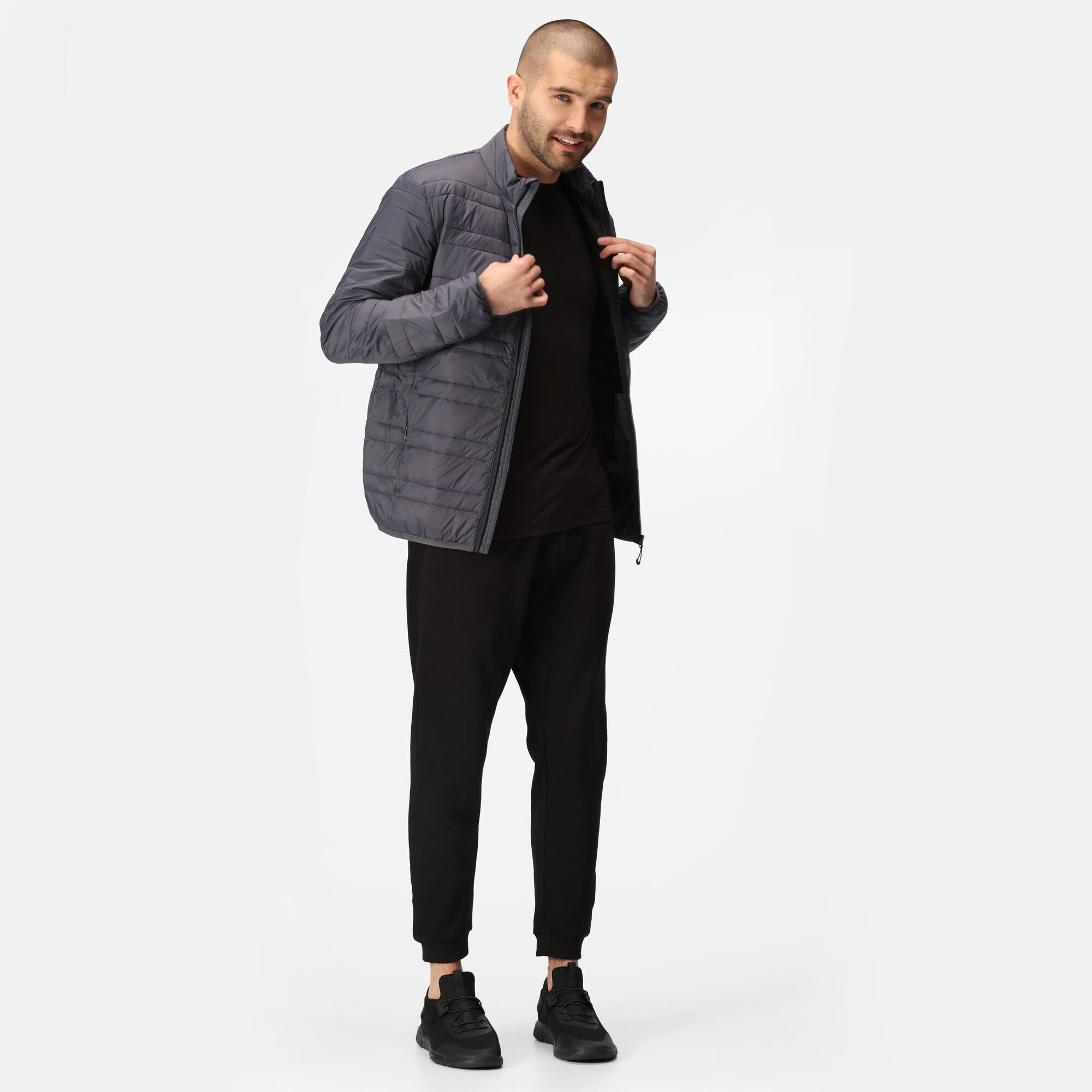 Men's Firedown Down Touch Insulated Jacket | Seal Grey Black