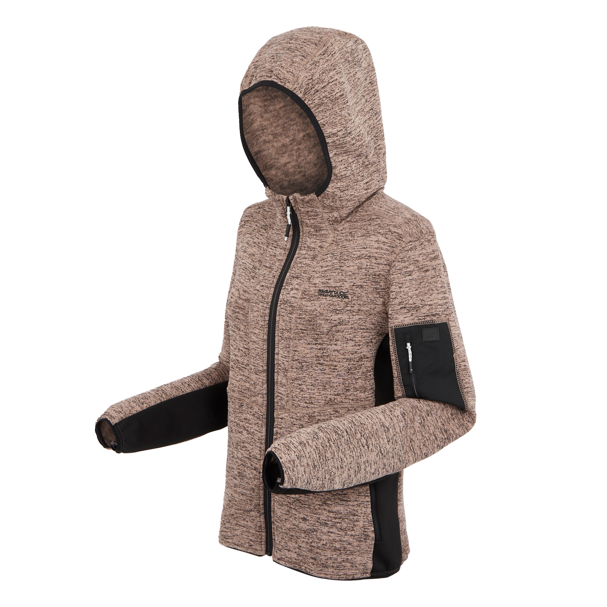 Women's Kemilia Full Zip Fleece | Warm Taupe Black