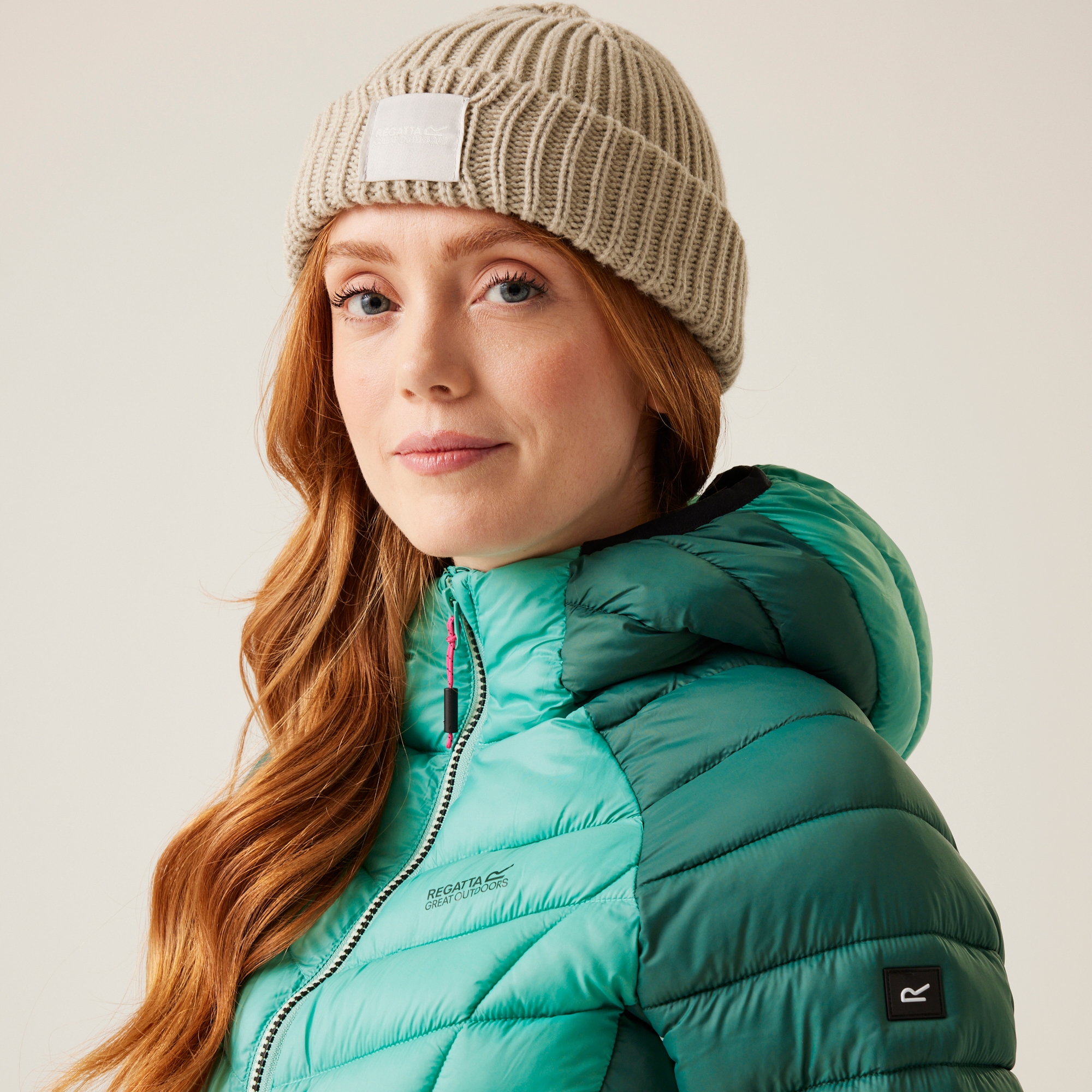 Women's Dalent Quilted Hooded Jacket | Rain Forest Dusty Green