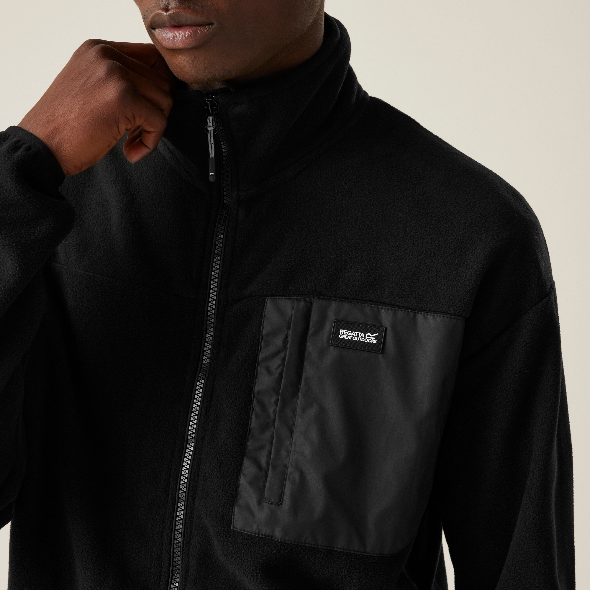 Men's Frankie Full Zip Fleece | Black